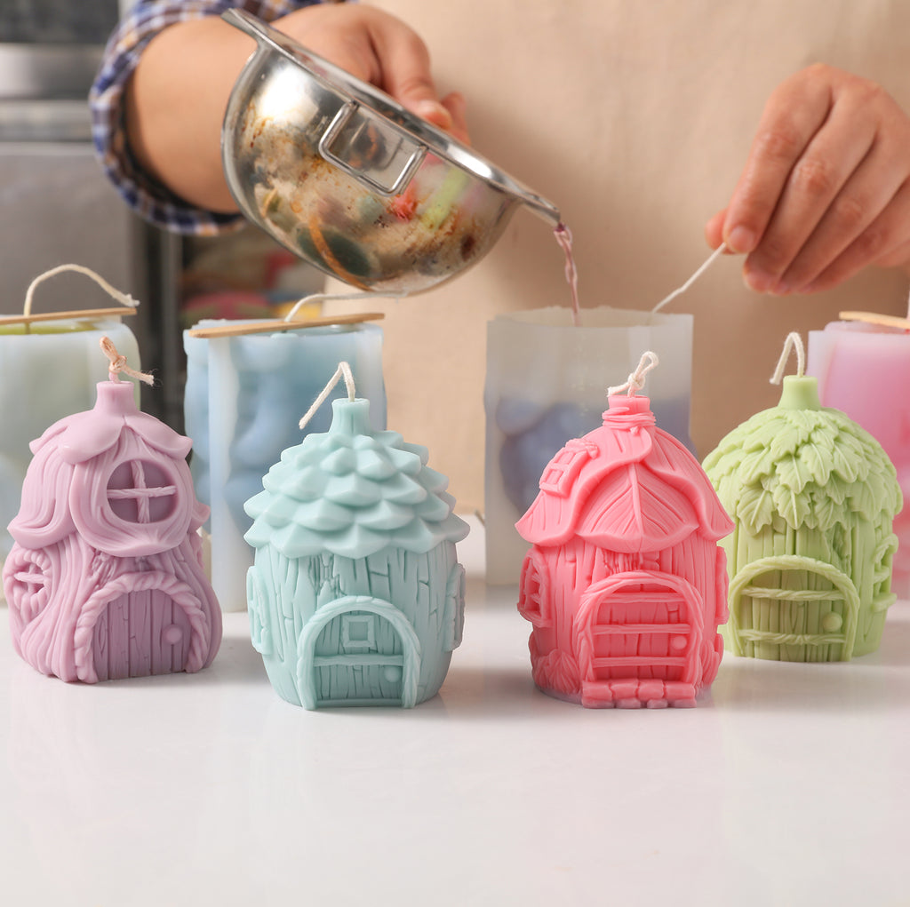 Use Silicone Molds to Make Miniature Fairy House Collection Candle-Boowan Nicole