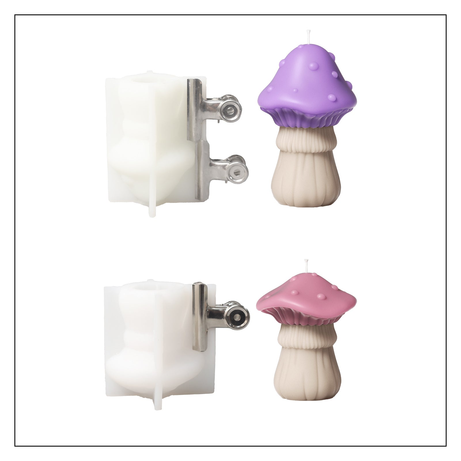 Funky Mushroom Candle Silicone Mold