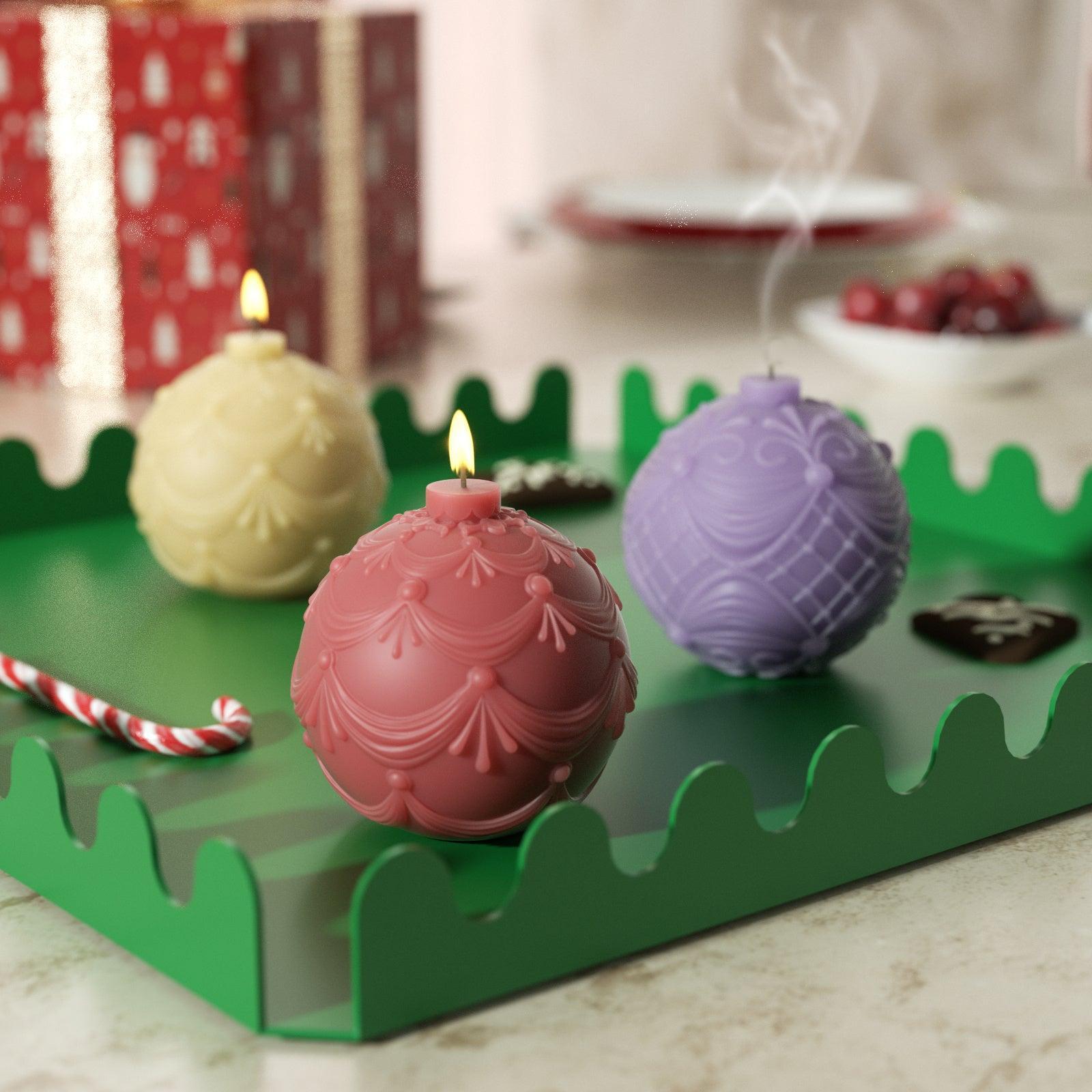 Merry Christmas Bauble Light Kerzen-Silikonform-Kollektion