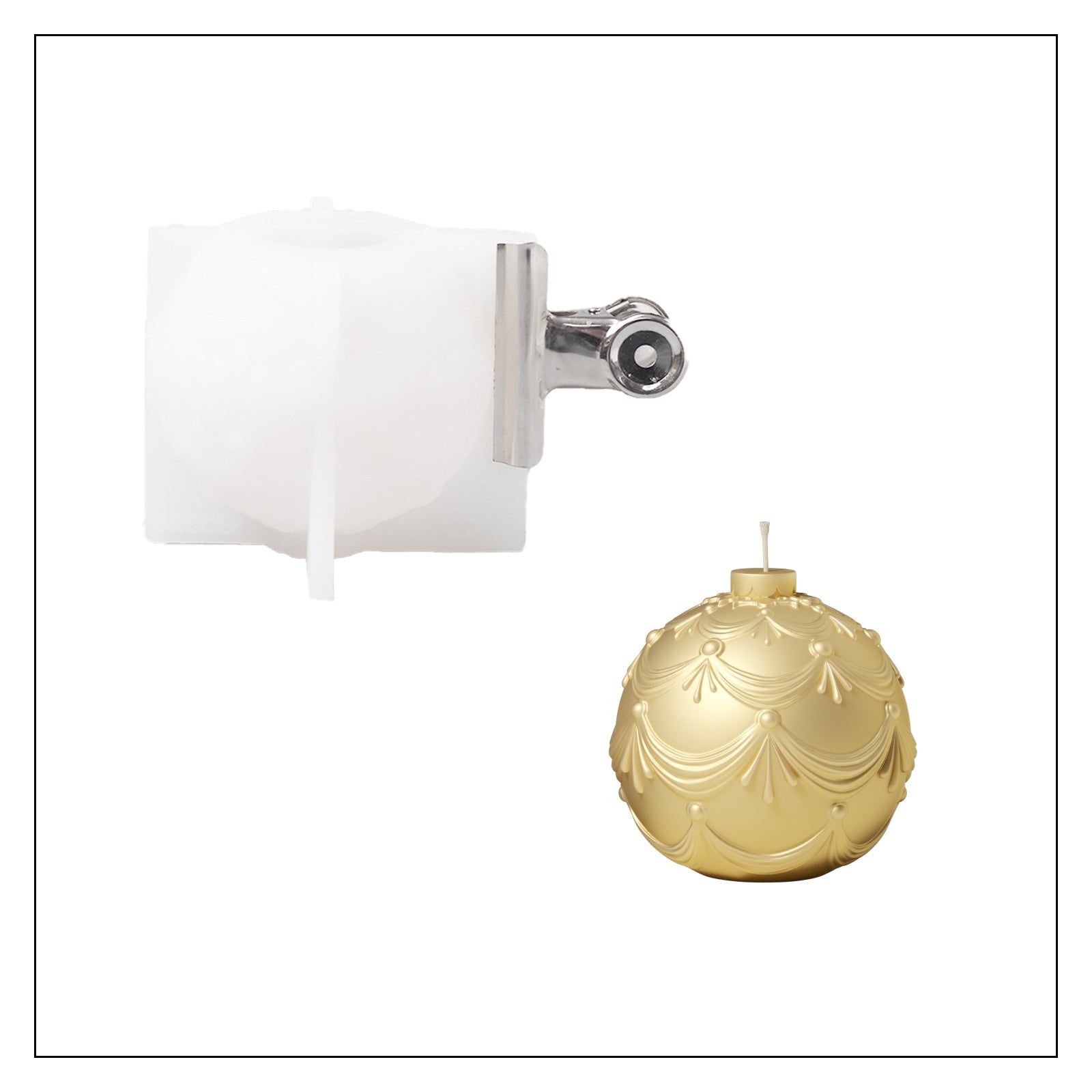 Merry Christmas Bauble Light Kerzen-Silikonform-Kollektion