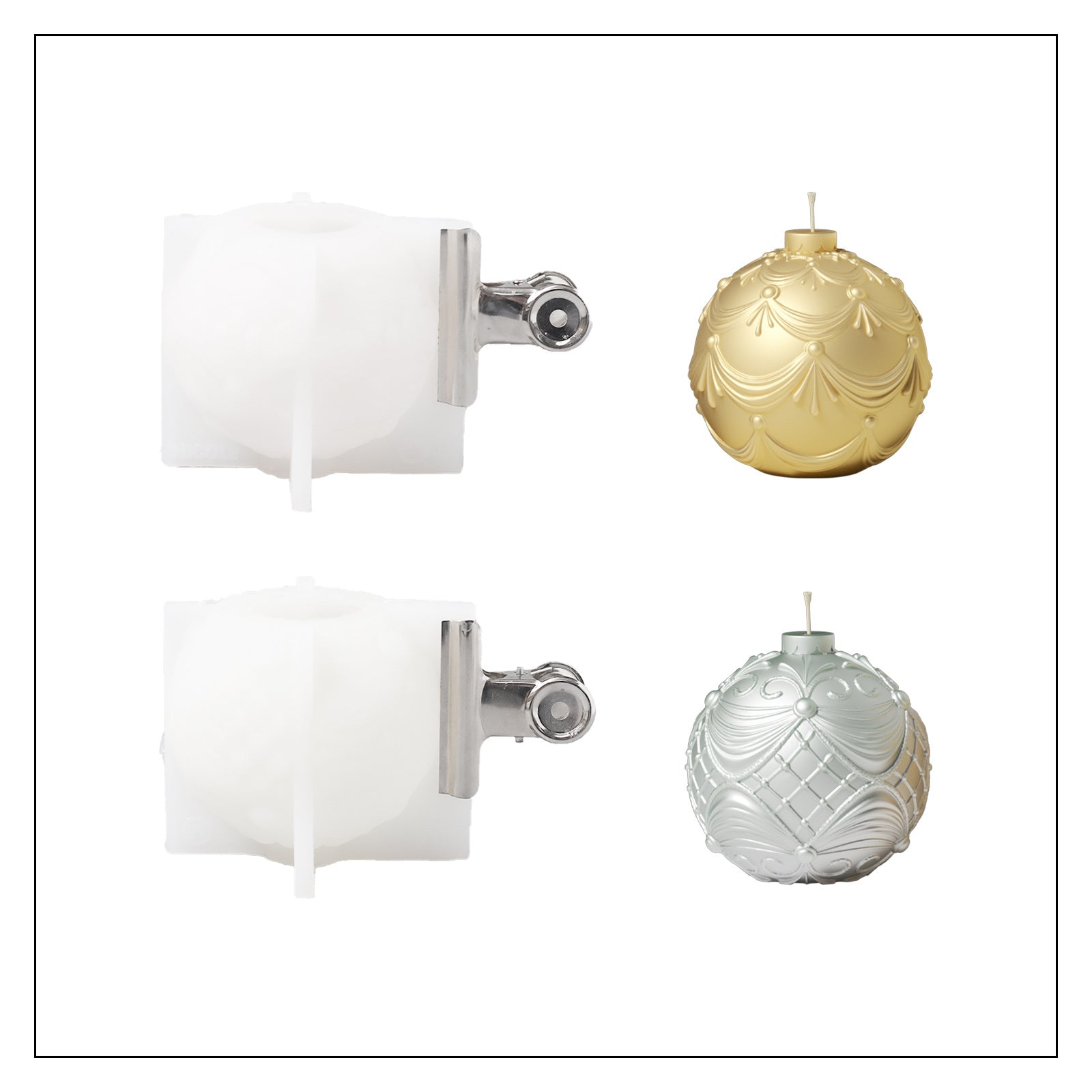 Merry Christmas Bauble Light Kerzen-Silikonform-Kollektion