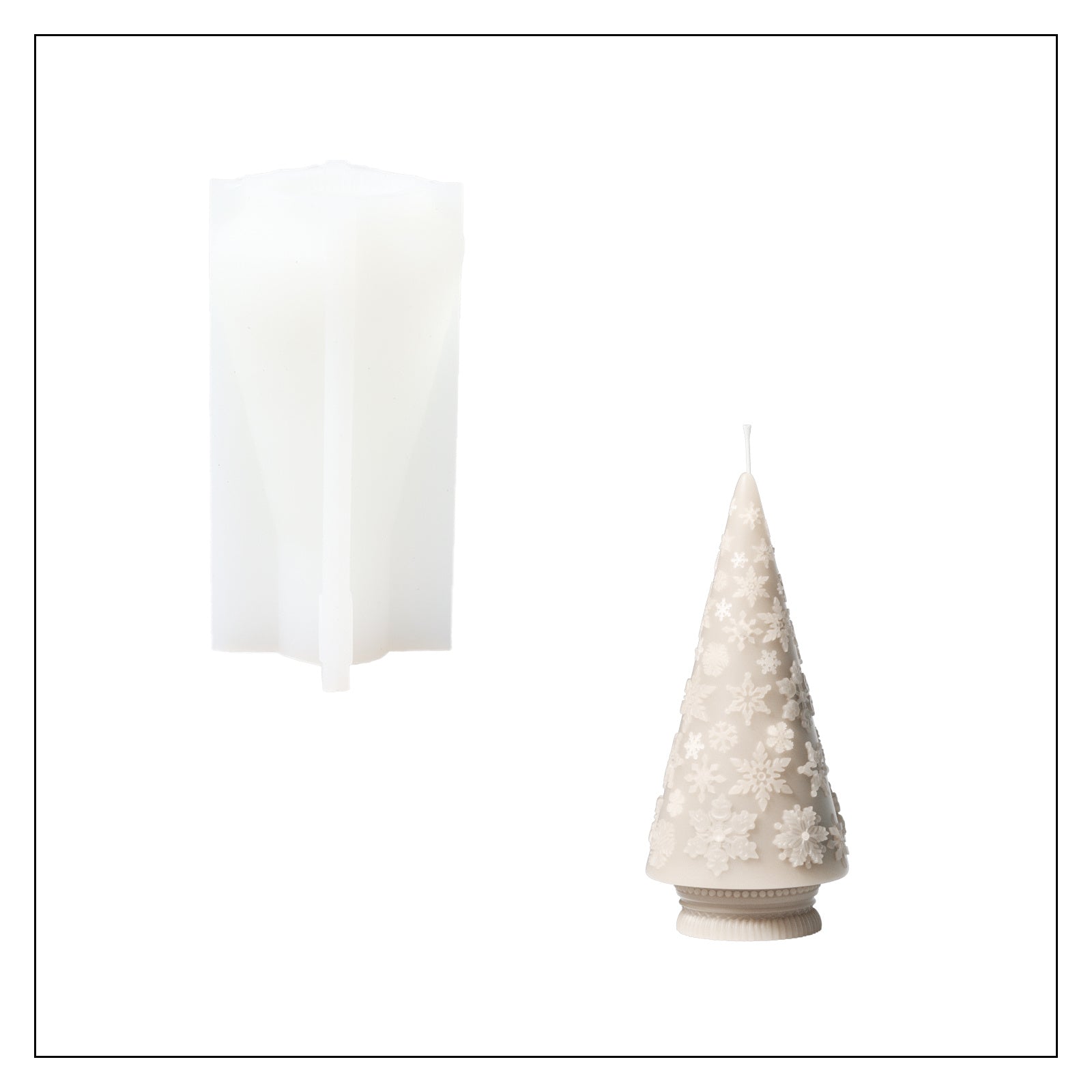 Winter Whimsy Snowflake Christmas Tree Silicone Mold Collection