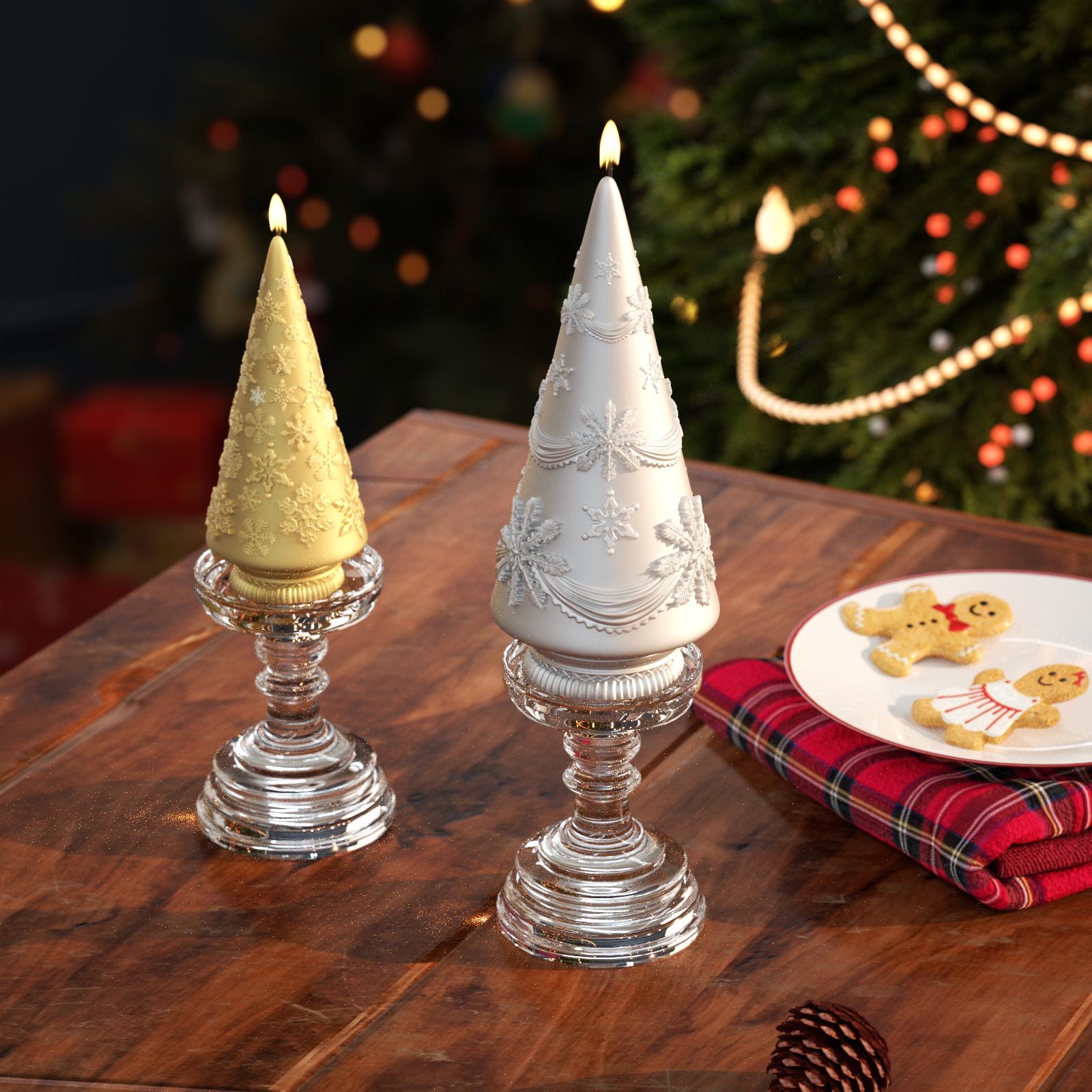 Winter Whimsy Snowflake Christmas Tree Silicone Mold Collection