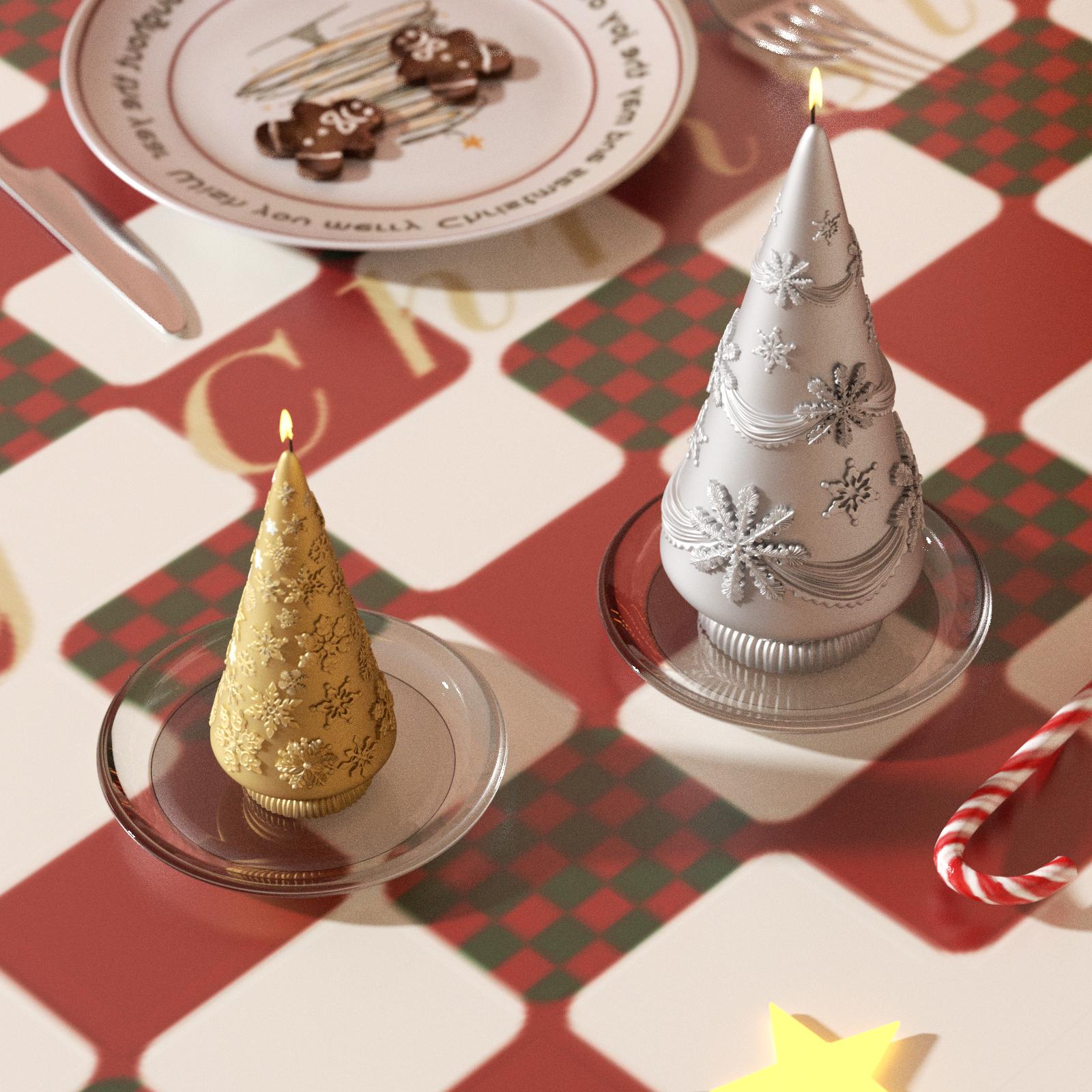 Winter Whimsy Snowflake Christmas Tree Silicone Mold Collection