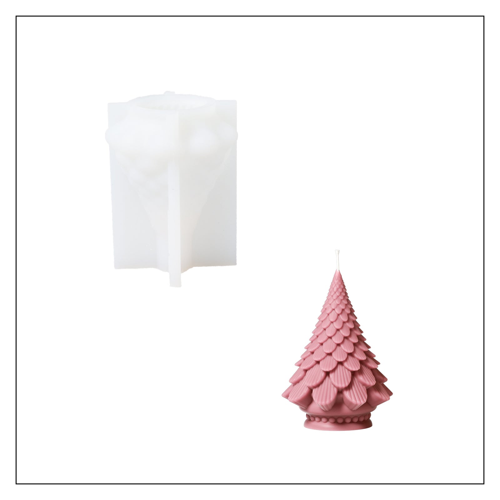 Tannenzapfen-Weihnachtsbaum-Kerzen-Silikonform