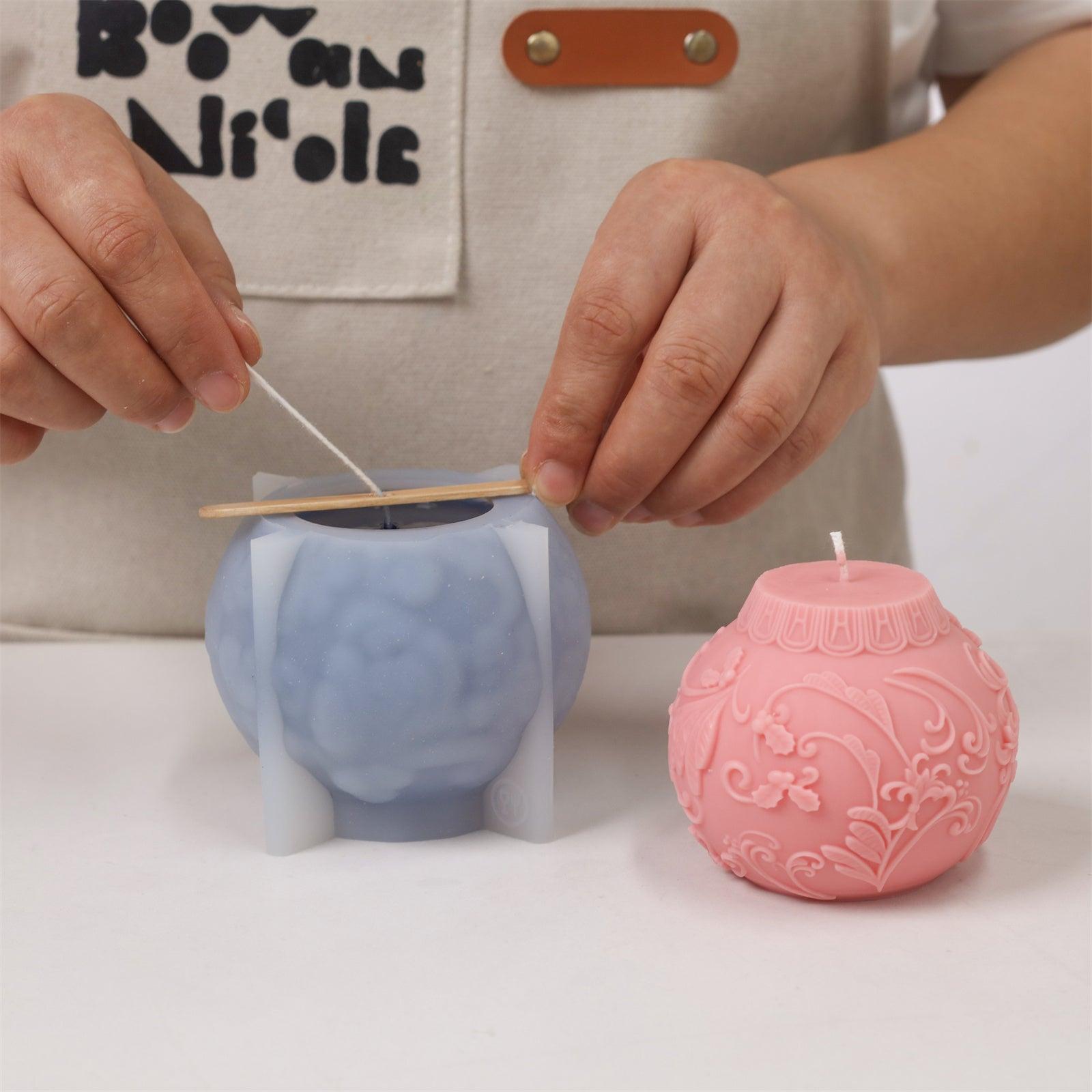 Christmas Mistletoe Bauble Light Candle Silicone Mold