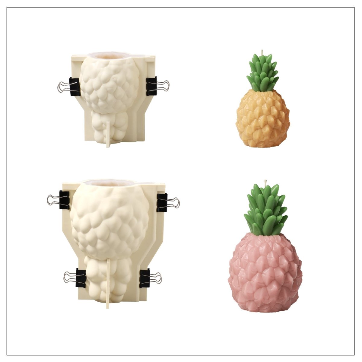 Get the small and large silicone pineapple mold