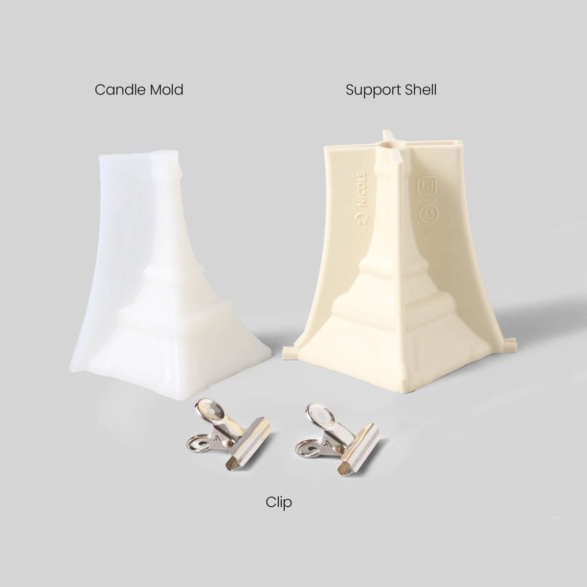 6.5 - Inch Eiffel Tower Candle Silicone Mold3D Candle MoldLZ0692