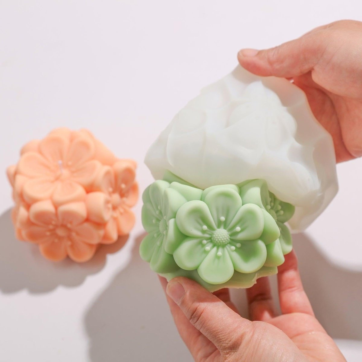 Eternal Spring Sakura Candle Silicone Mold3D Candle MoldLZ0697