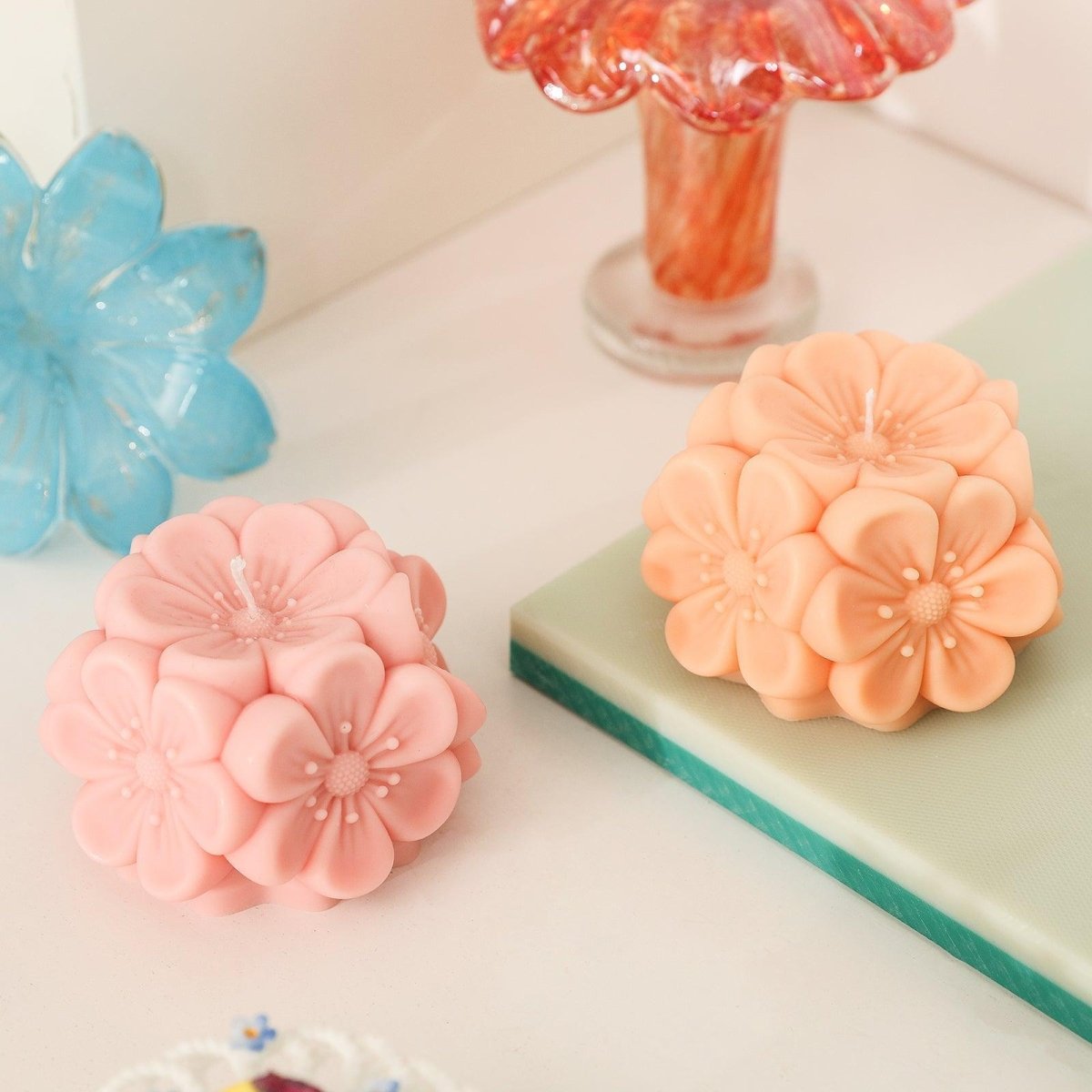 Eternal Spring Sakura Candle Silicone Mold3D Candle MoldLZ0697