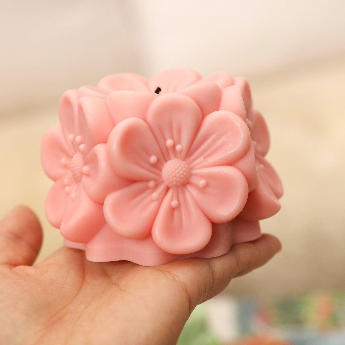 Eternal Spring Sakura Candle Silicone Mold3D Candle MoldLZ0697