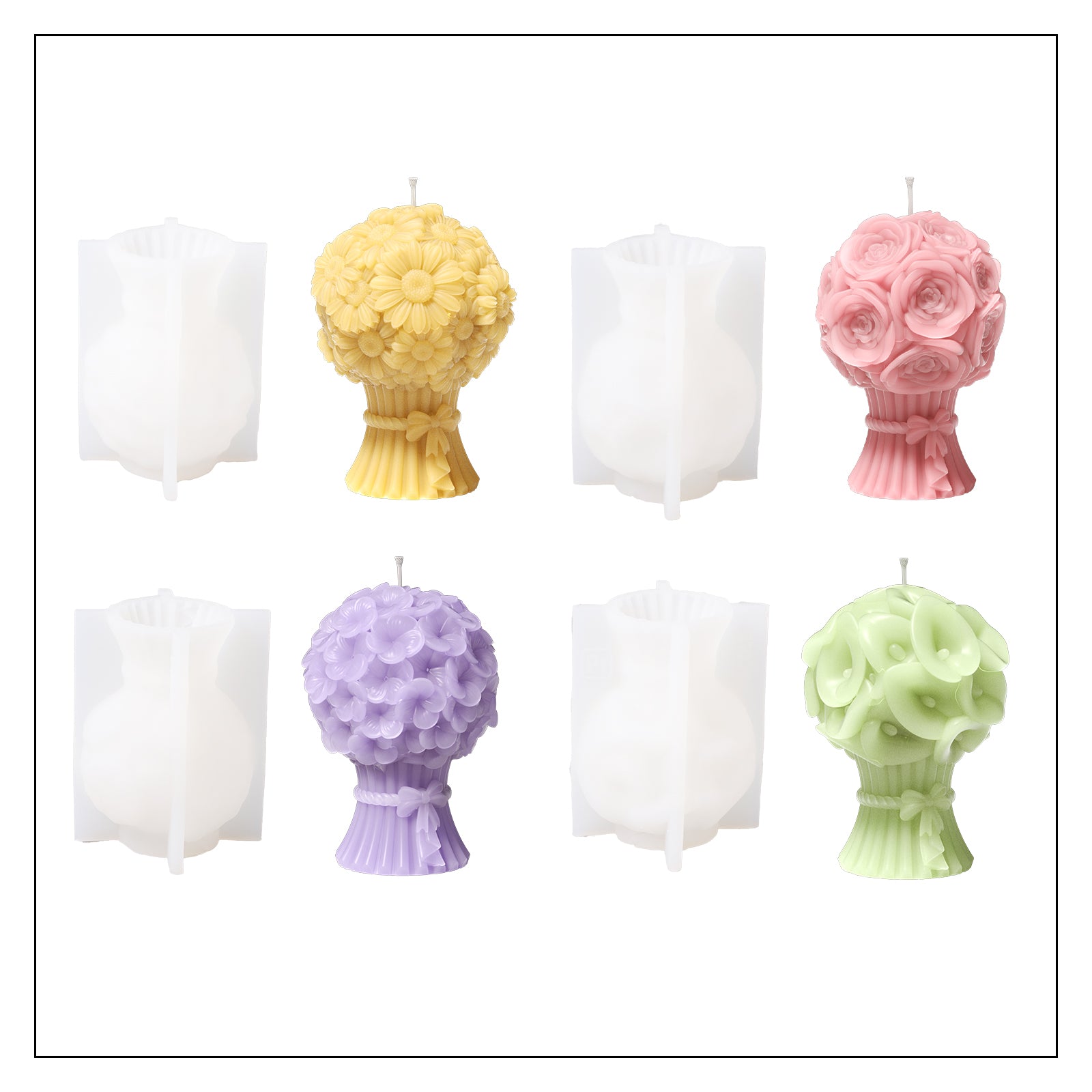 Коллекция силиконовых форм для свечей "Цветущий букет"