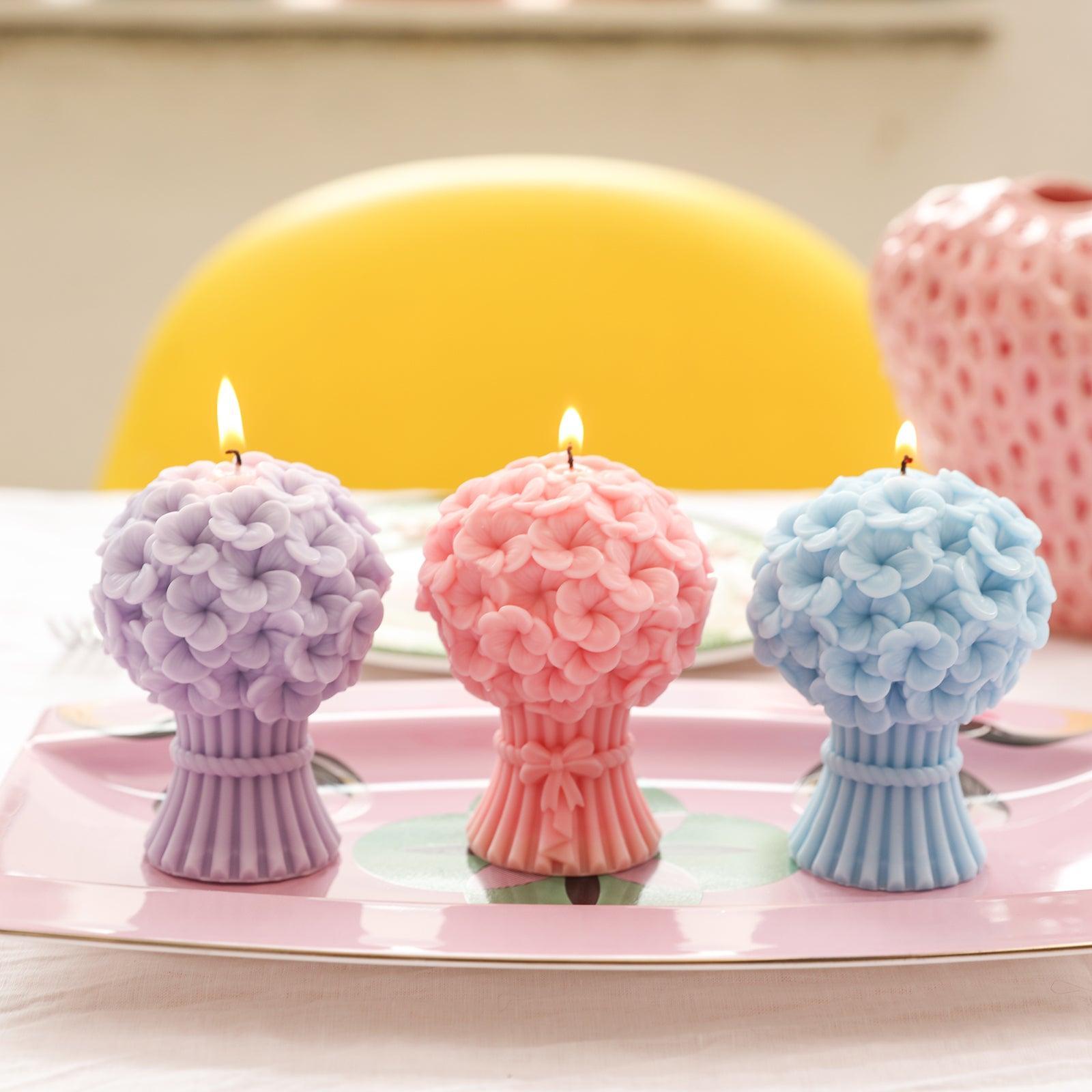 Burning Hydrangea Bouquet Flourishing Candle-Boowan Nicole