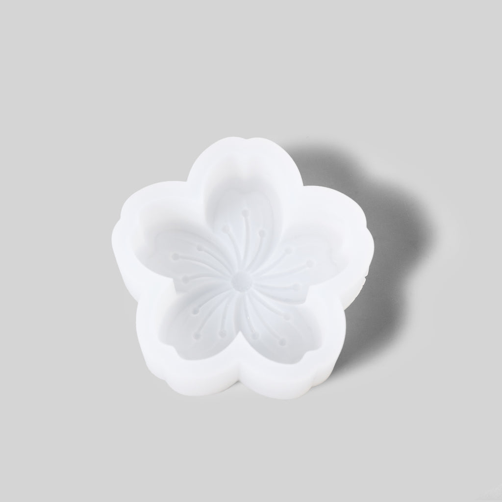 White silicone mold for making Sakura Candle - Boowan Nicole