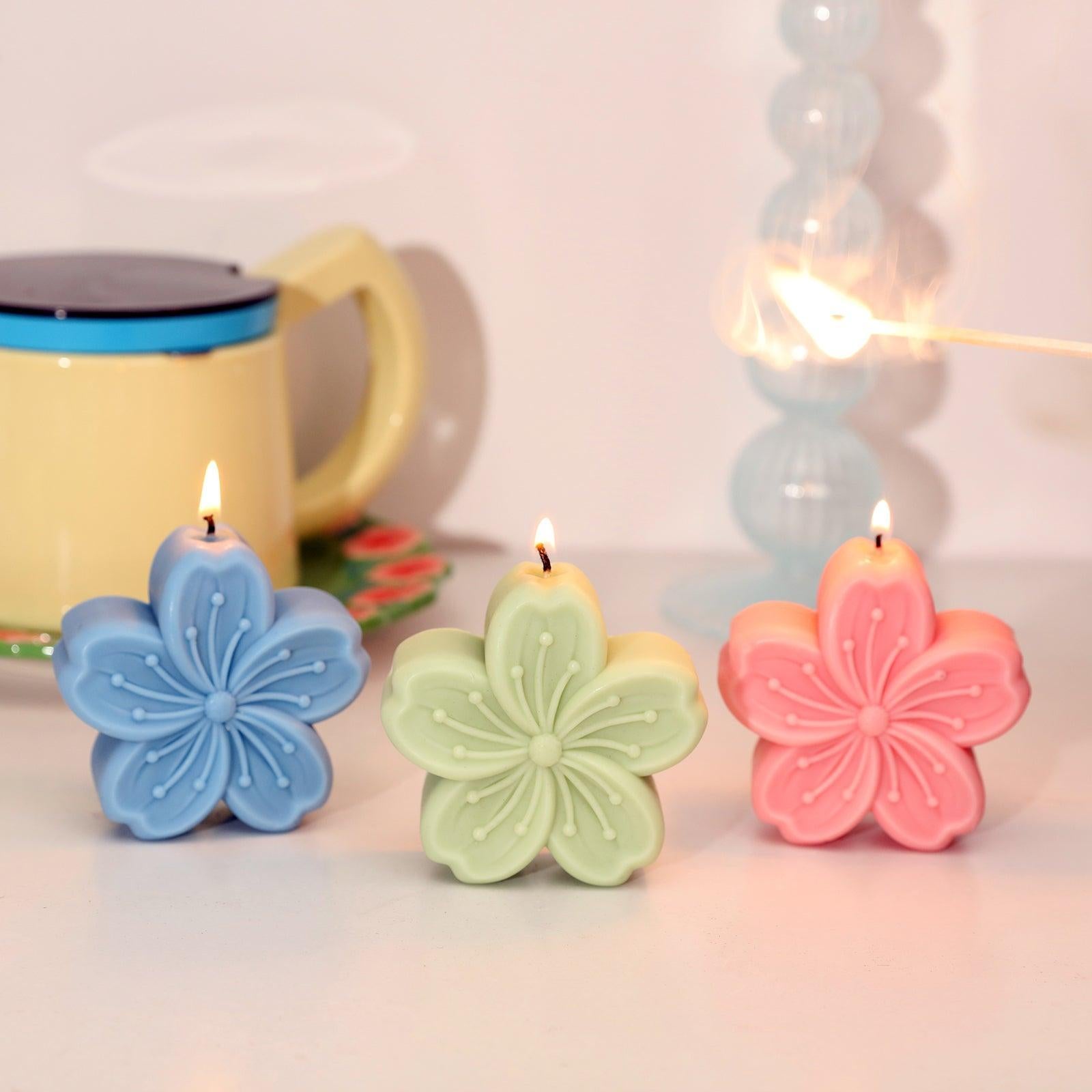 Ignite blue-green pink Sakura Candle-Boowan Nicole