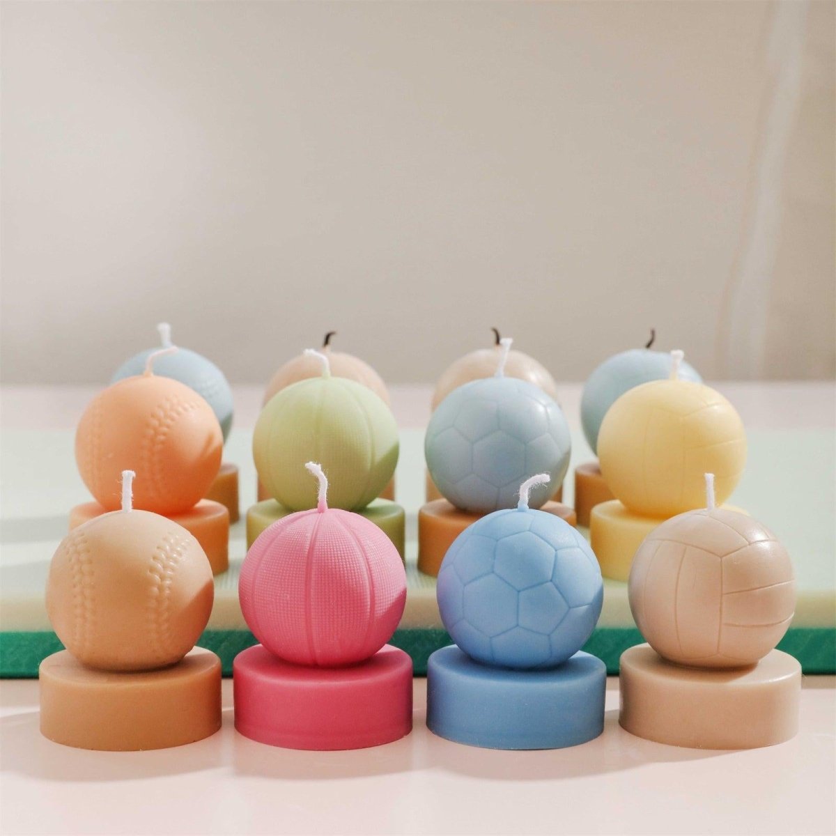 Play Ball Tealight Candle Silicone Mold Collection3D Candle MoldLZ0700+(A0305*5)