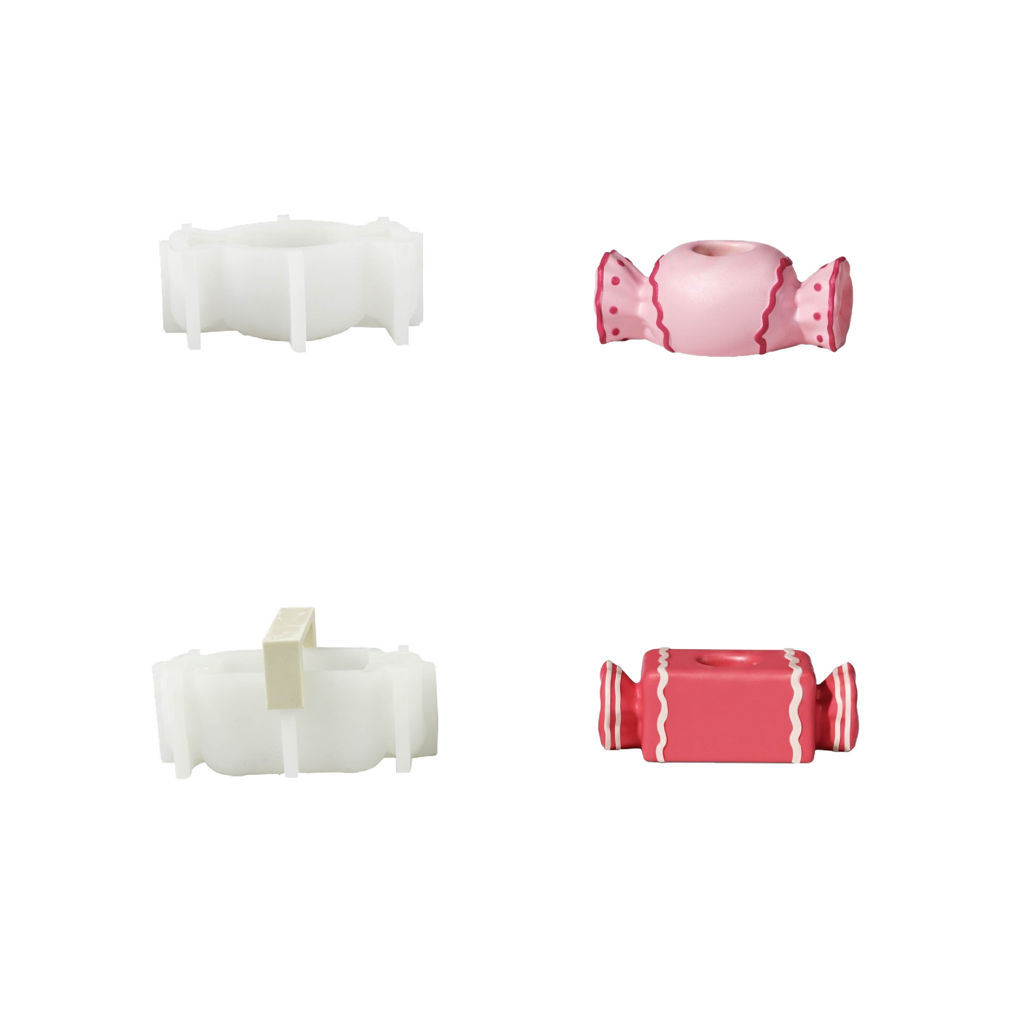 Sugar Candy Candle Holder Silicone  Mold Collection