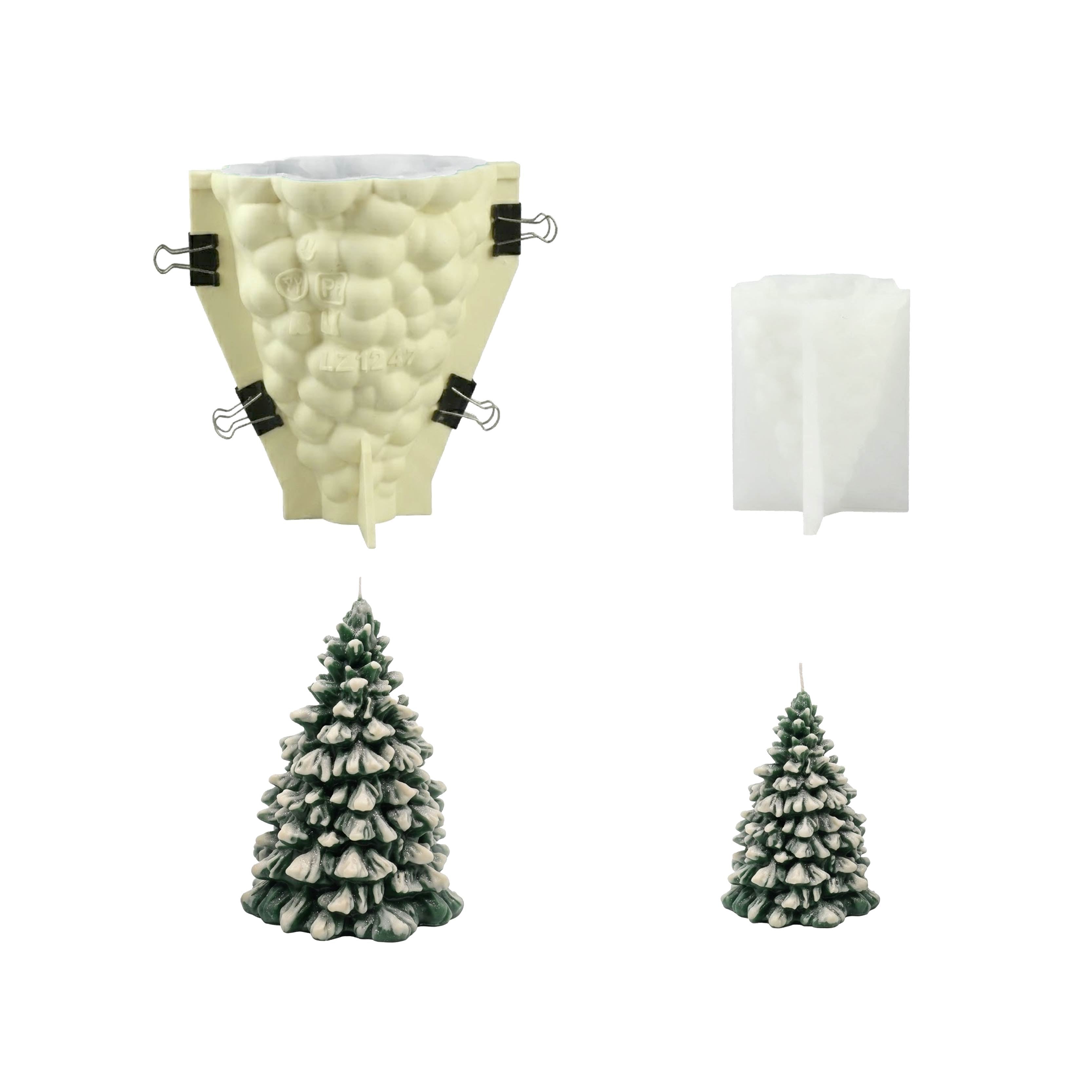 Snow-Dusted Christmas Candle Silicone Mold Collection