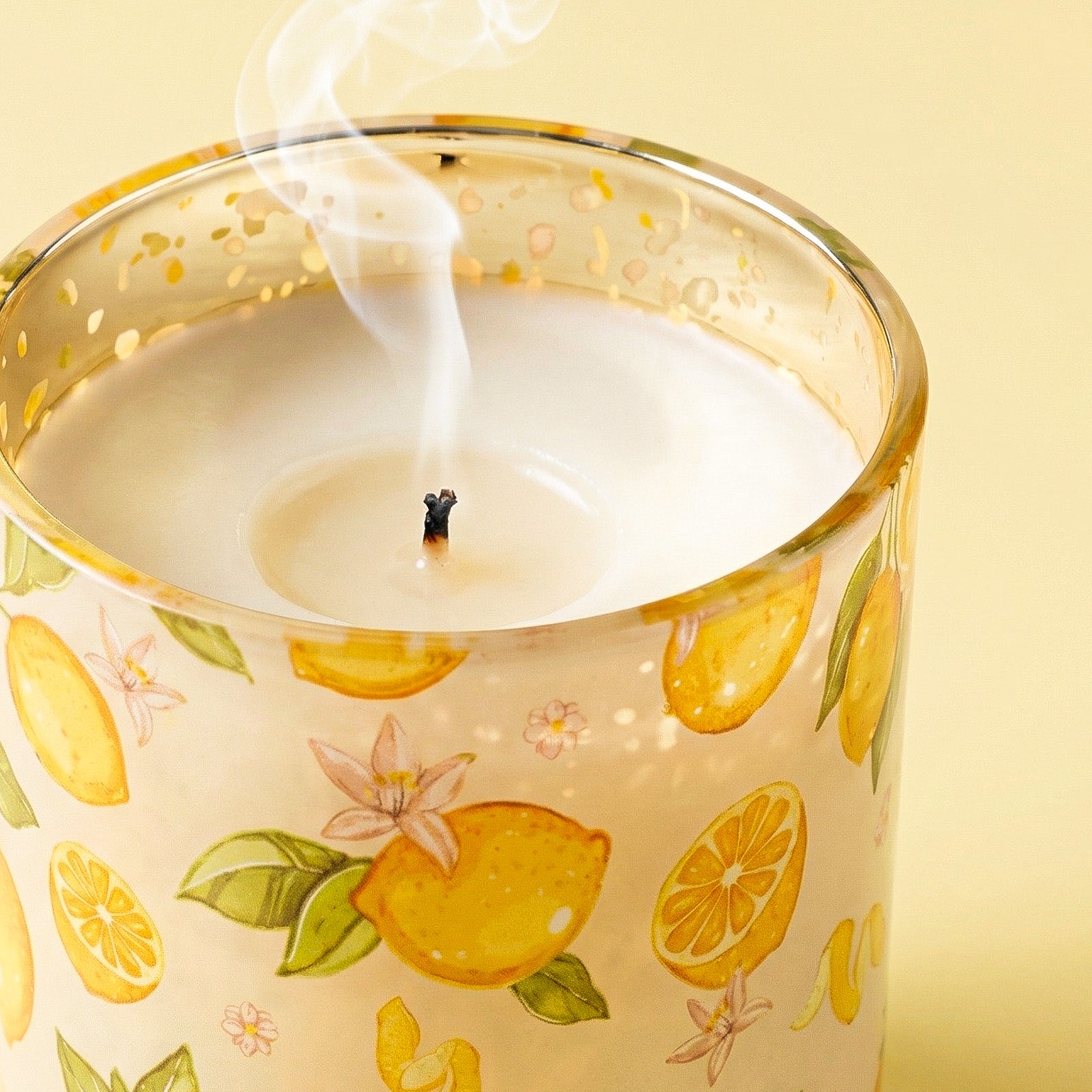 Sunlit Lemon Glass Candle Jar Collection