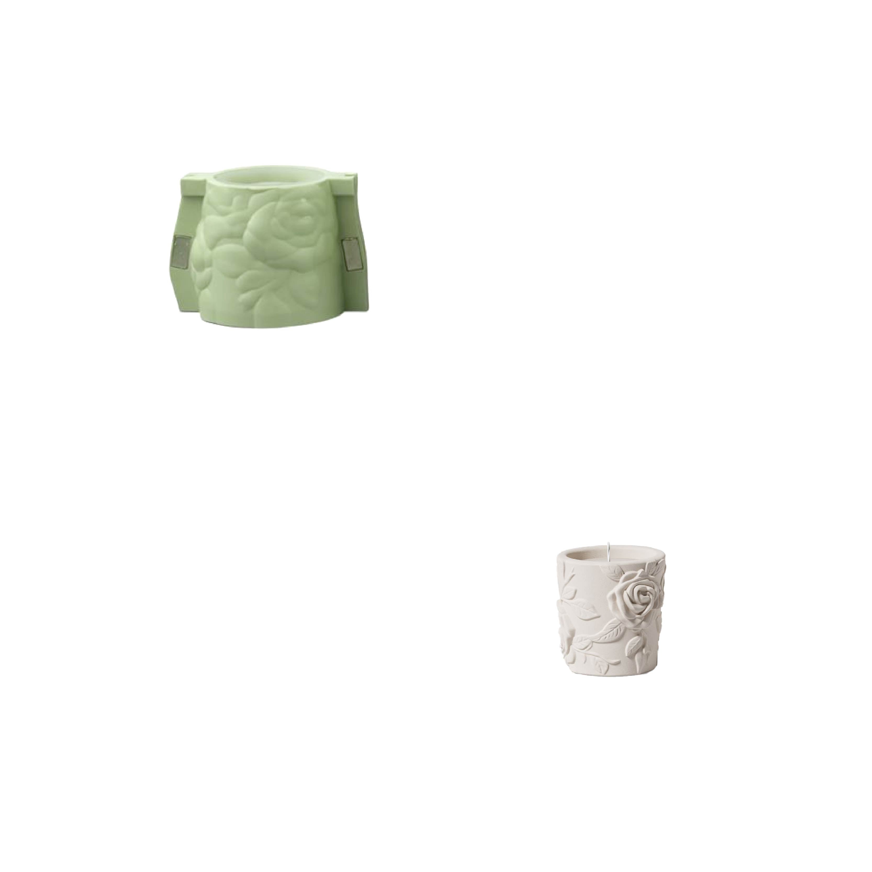 Garden of Roses Candle Jar Silicone Mold Collection