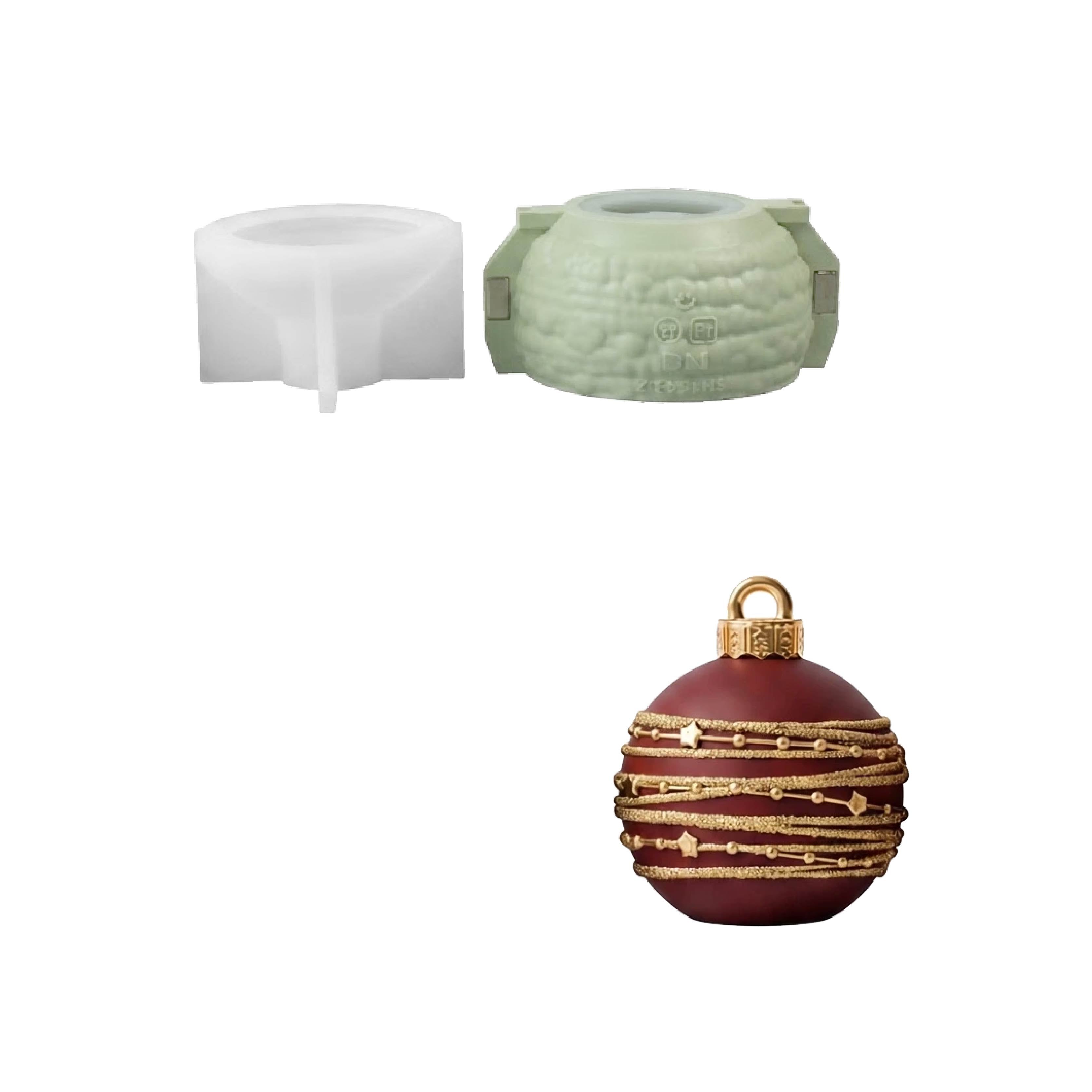 Sparkling Night Christmas Bauble Candle Jar Silicone Mold Collection