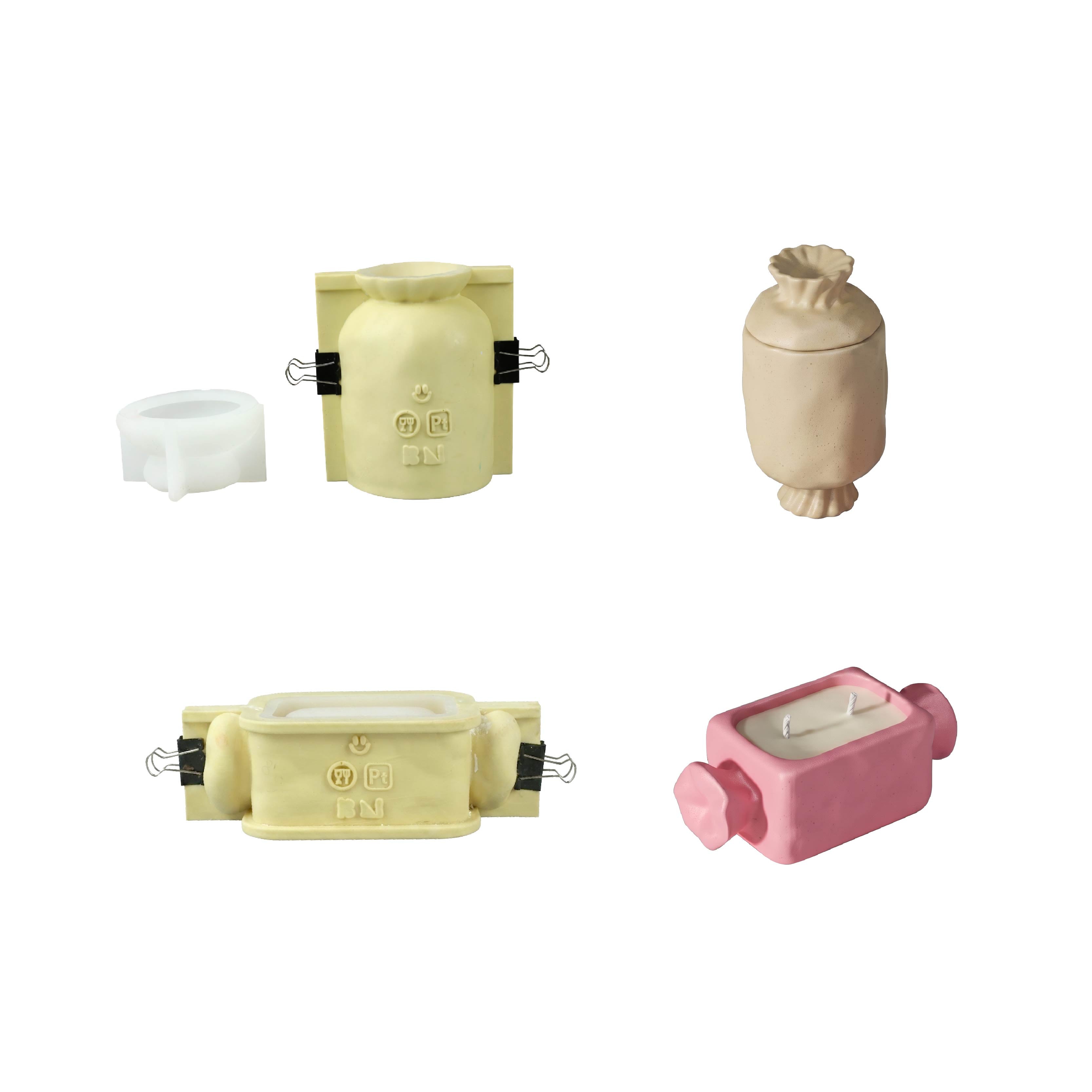 Wrapped Bonbon Candle Jar Silicone Mold Collection