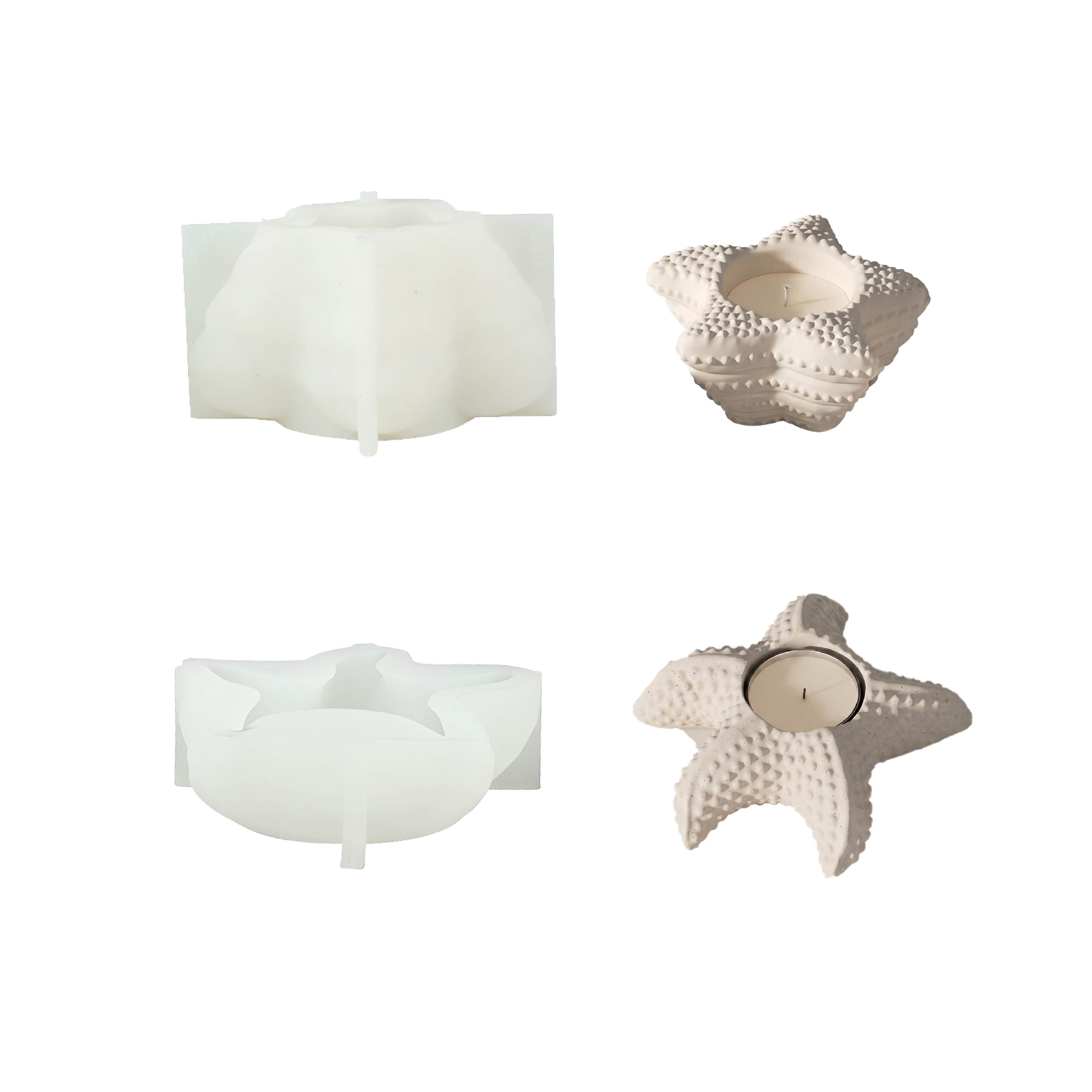 Starfish Tide Candle Jar Silicone Mold Collection