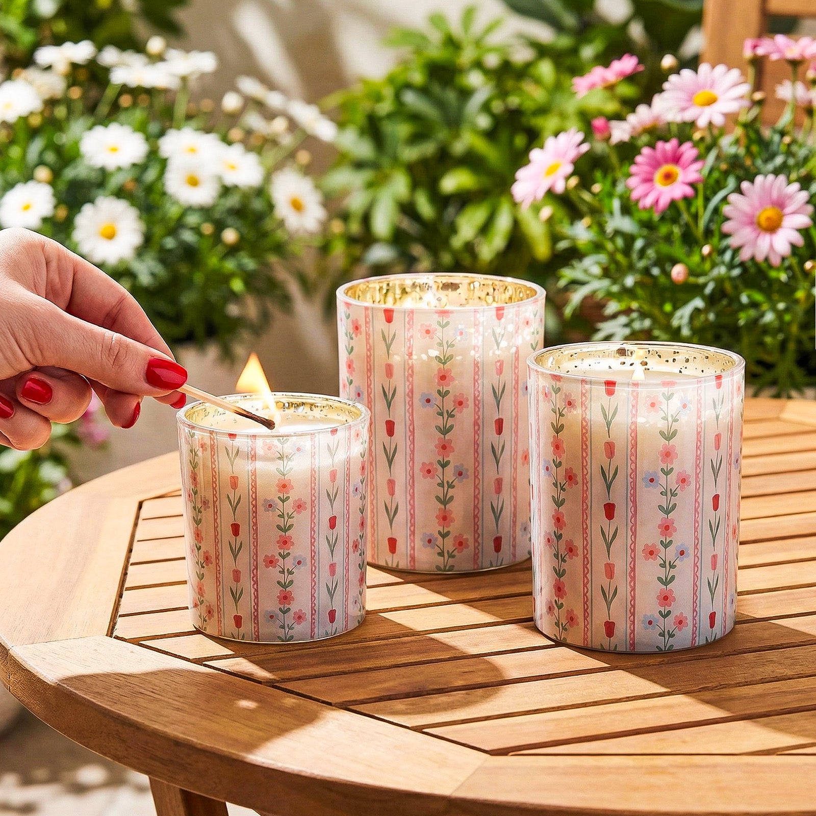 Spring Garden Glass Candle Jar Collection