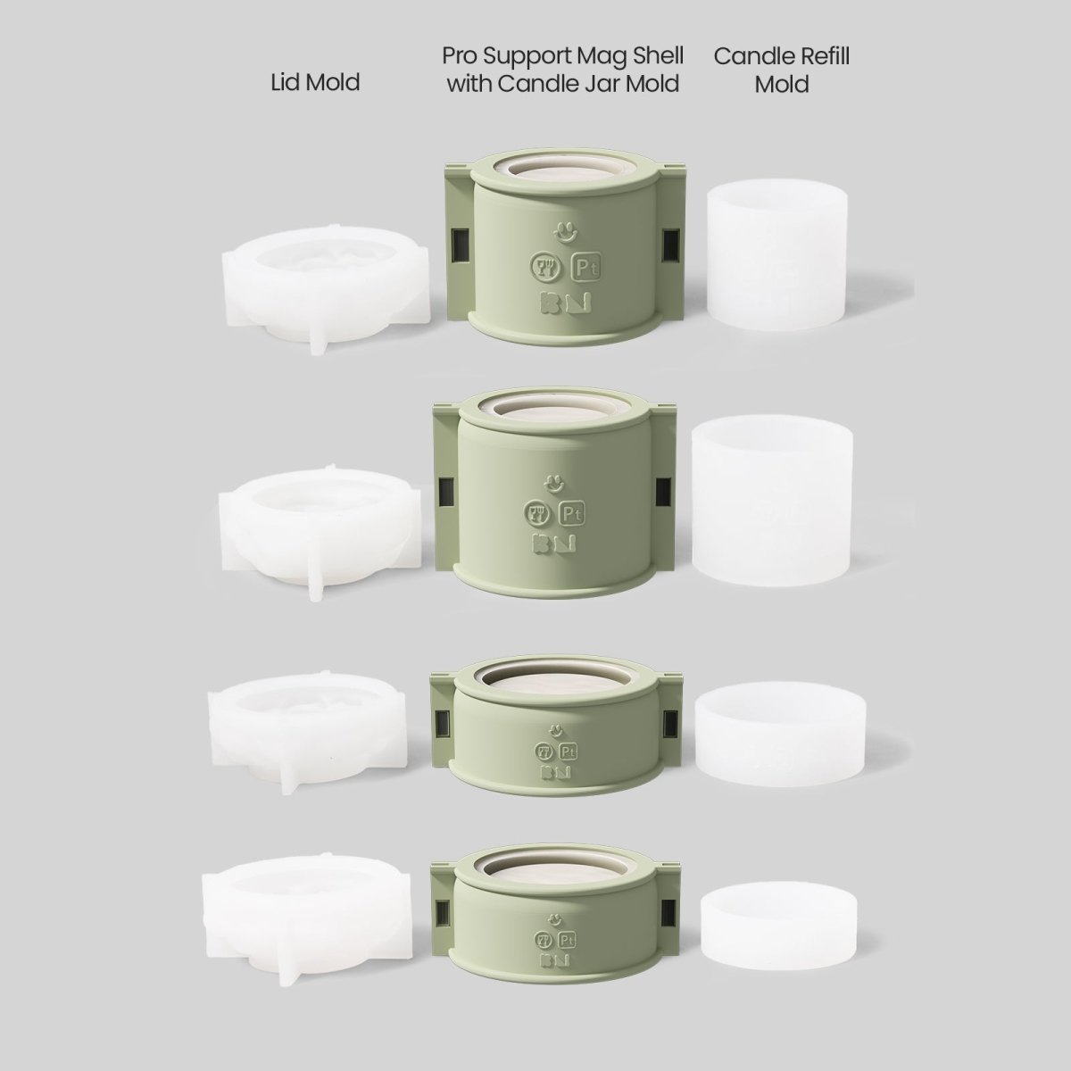 Whispers of Camellia Candle Jar Silicone Mold & Candle Refill Silicone Mold CollectionCandle Jar MoldSH1142-1-2+LZ0799