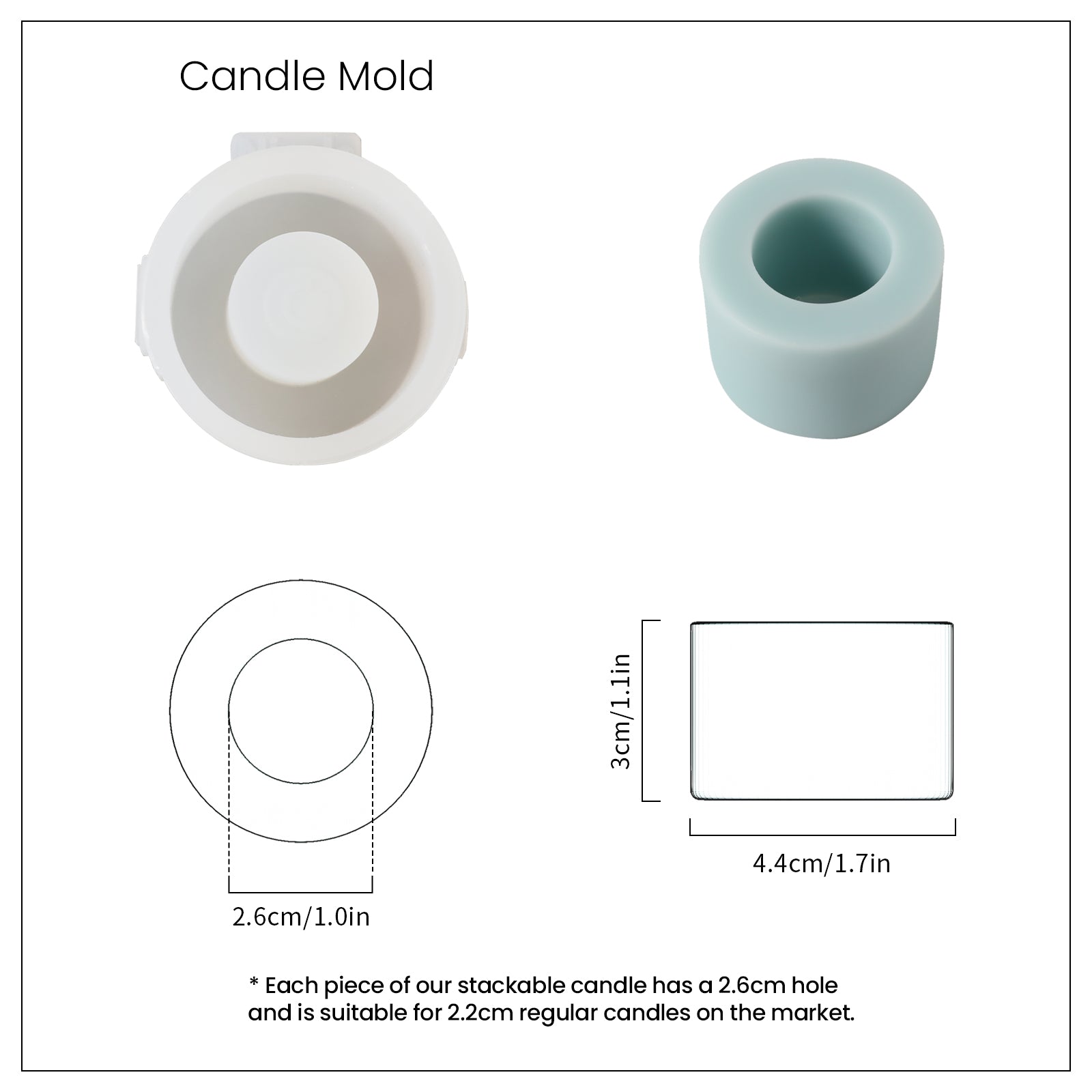DIY Building Blocks Stackable Modular Candles Molds
