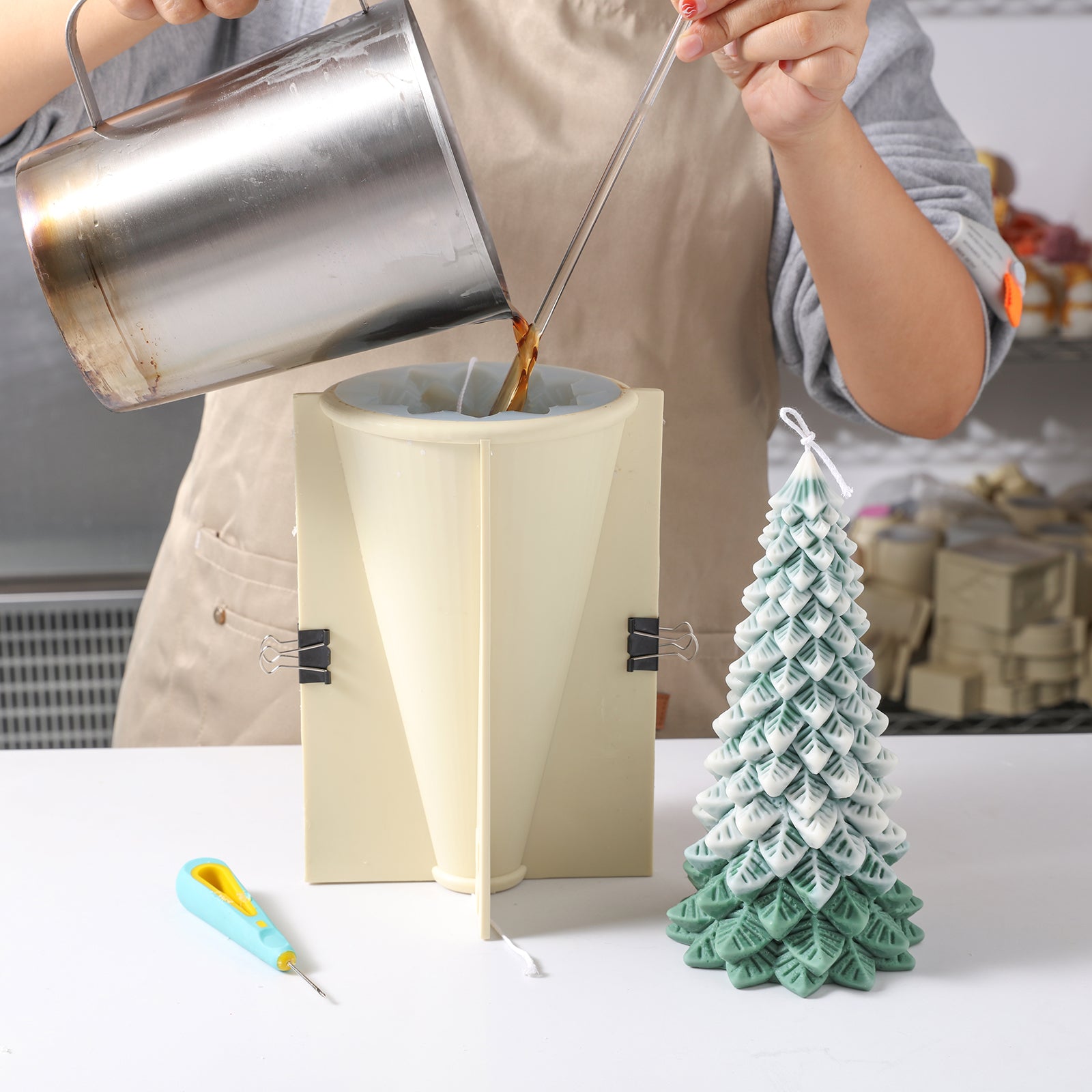 Candle Holder Resin Silicone Tray Mold Christmas Tree Heart – kowanii