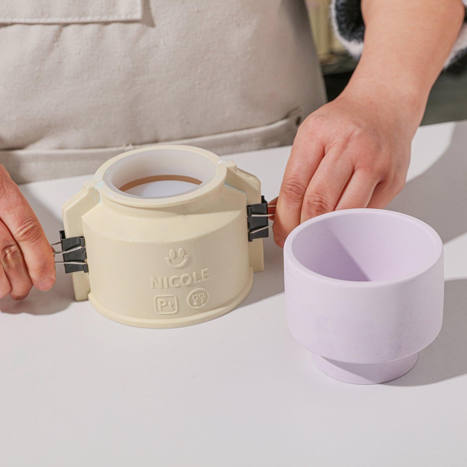 Scene of assembling boowannicole mold for candle making, creating an engaging experience