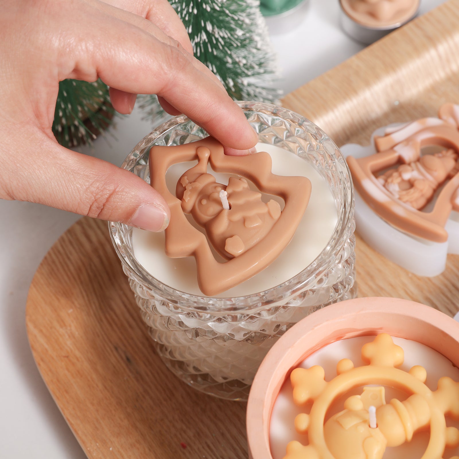 Christmas-Themed Candle Jar Decoration Silicone Mold – Boowan Nicole