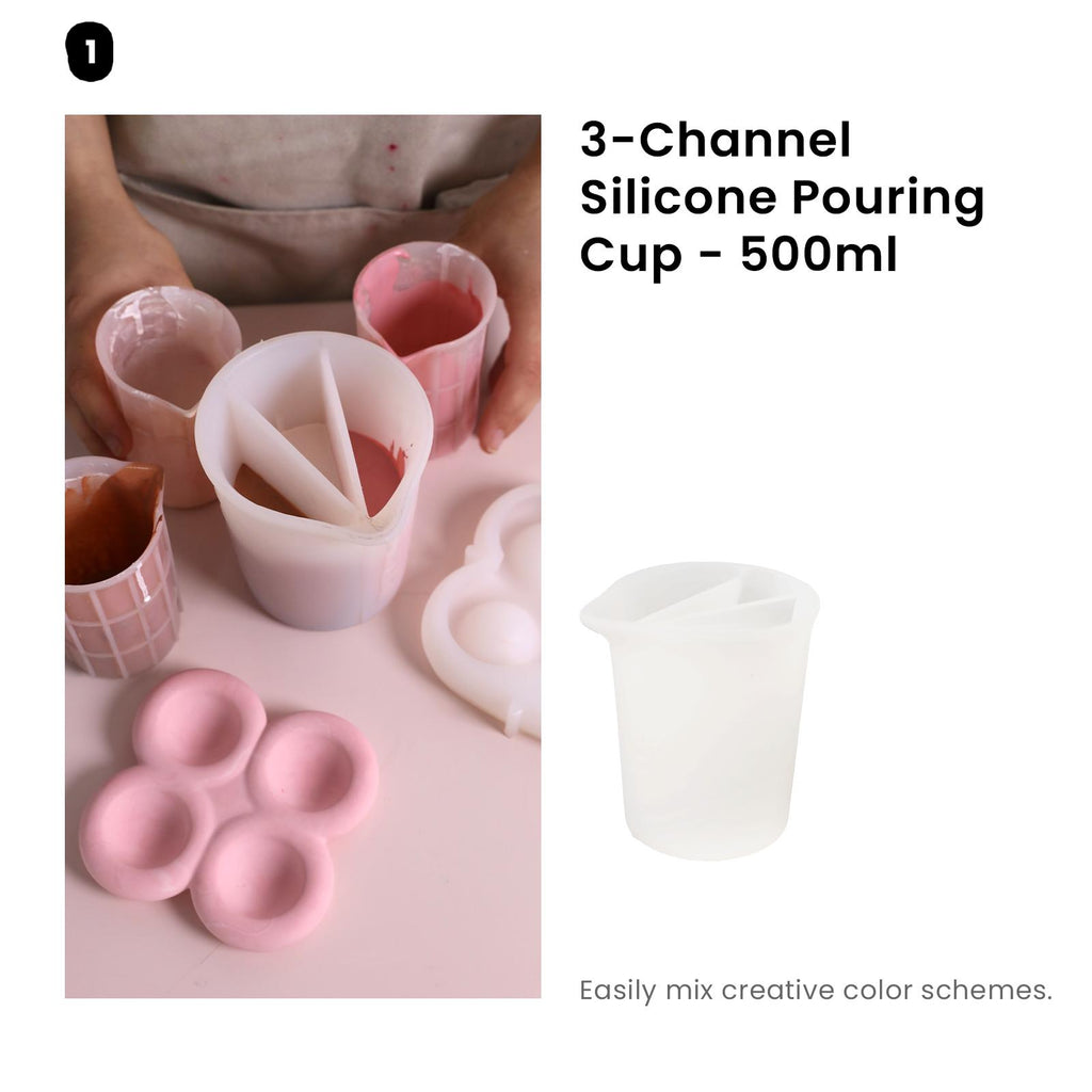 Buy 3- Channel Silicone Pouring Cup - Boowan Nicole