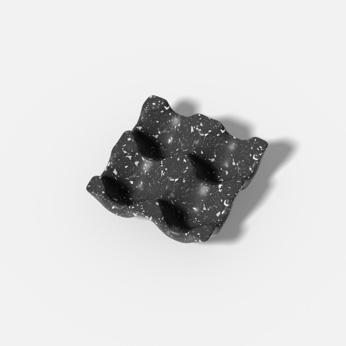 Handmade 4-cavity terrazzo egg tray - Boowan Nicole