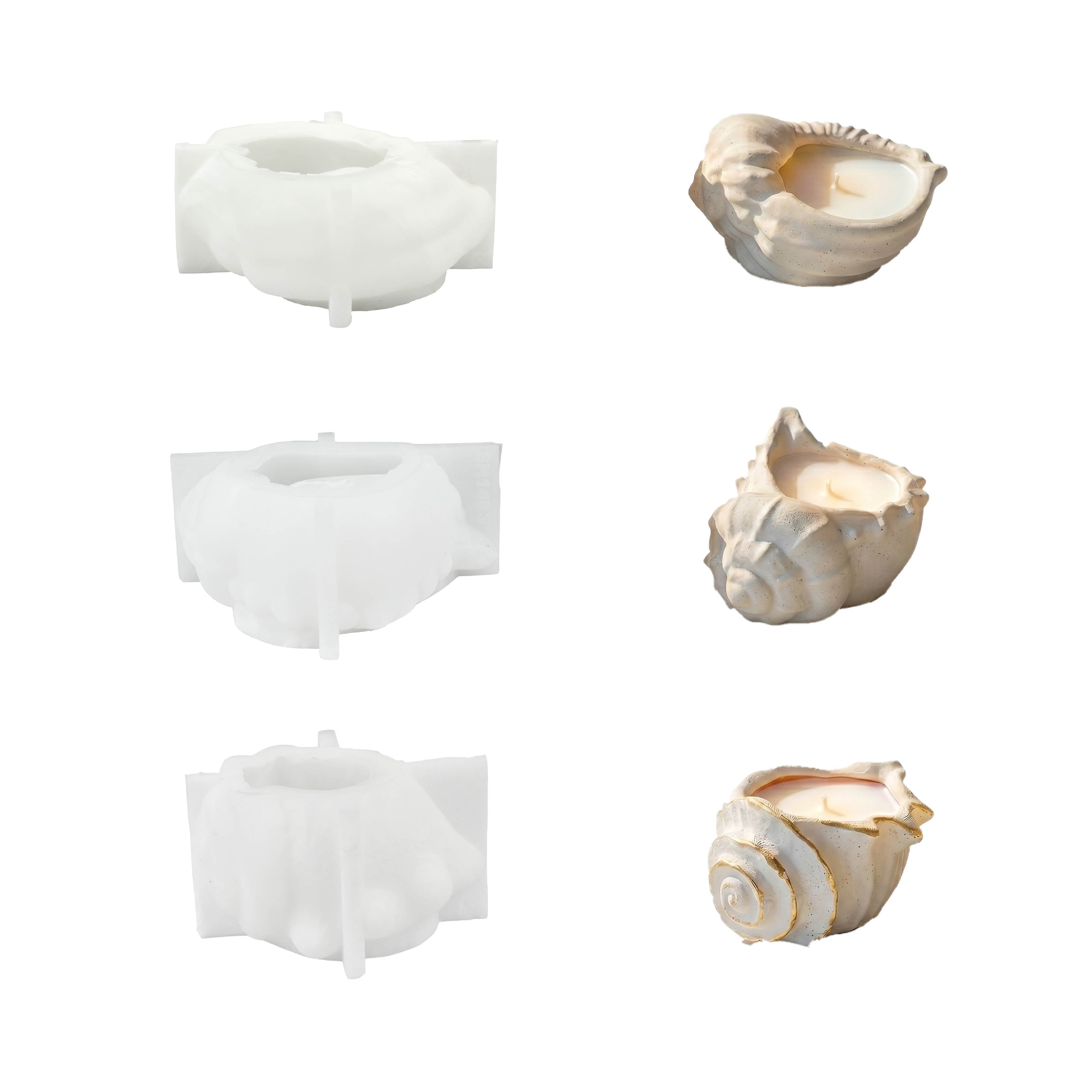 Sea Whisper Conch Candle Jar Mold Collection
