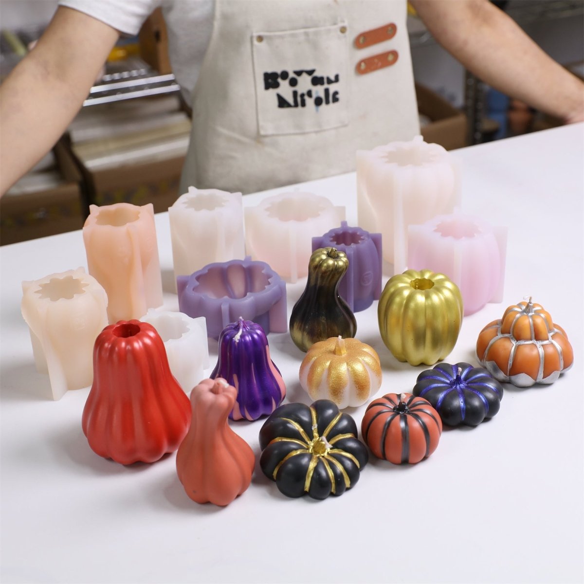 Gently Used Pumpkin Shaped Silicone Mold CollectionGently Used MoldLZ0803-Used