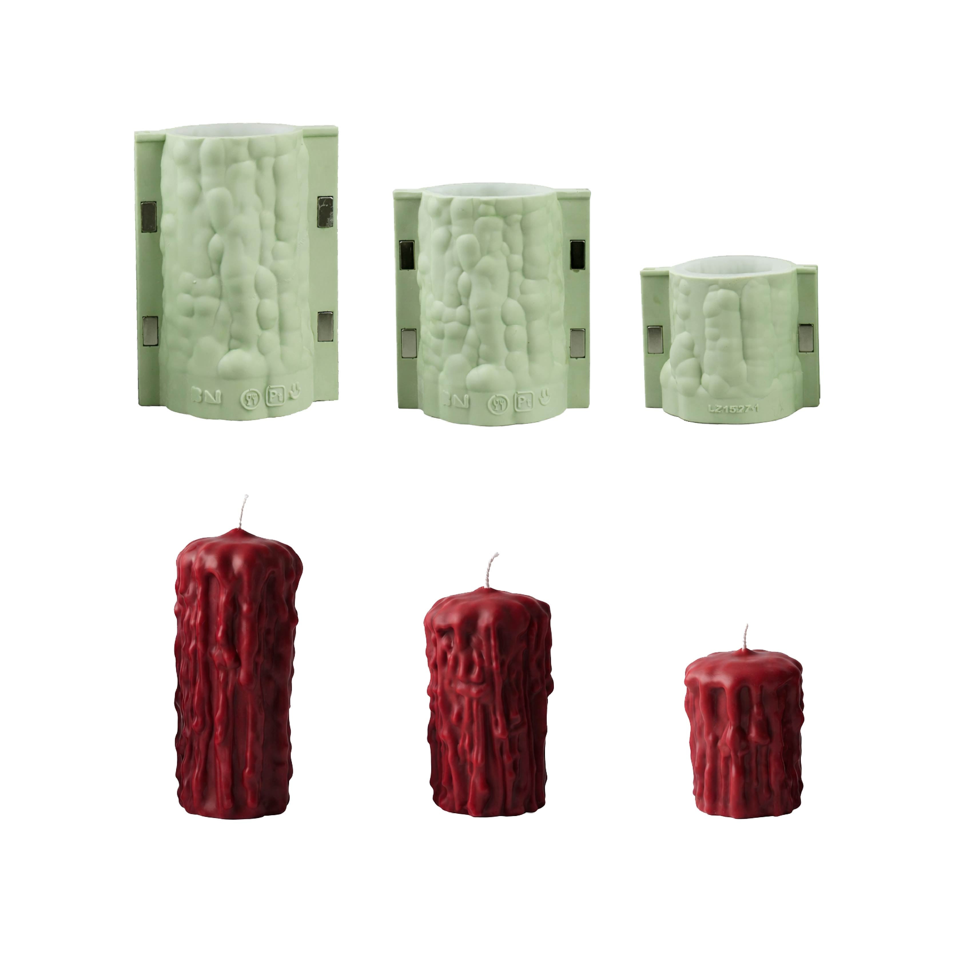 Dripping Pillar Candle Silicone Mold Collection