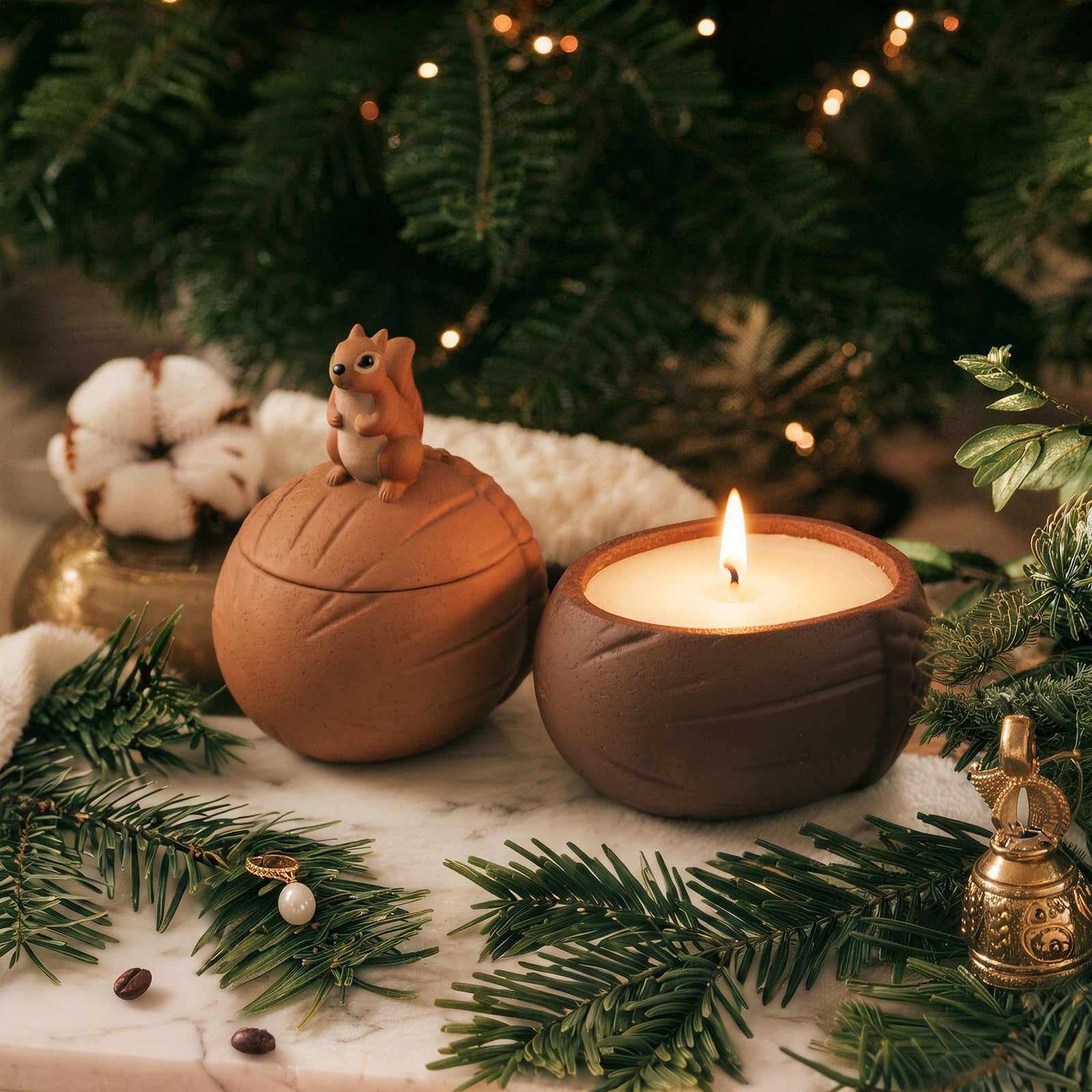 【Pre-sale】Woodland Nut Squirrel Candle Jar Silicone Mold