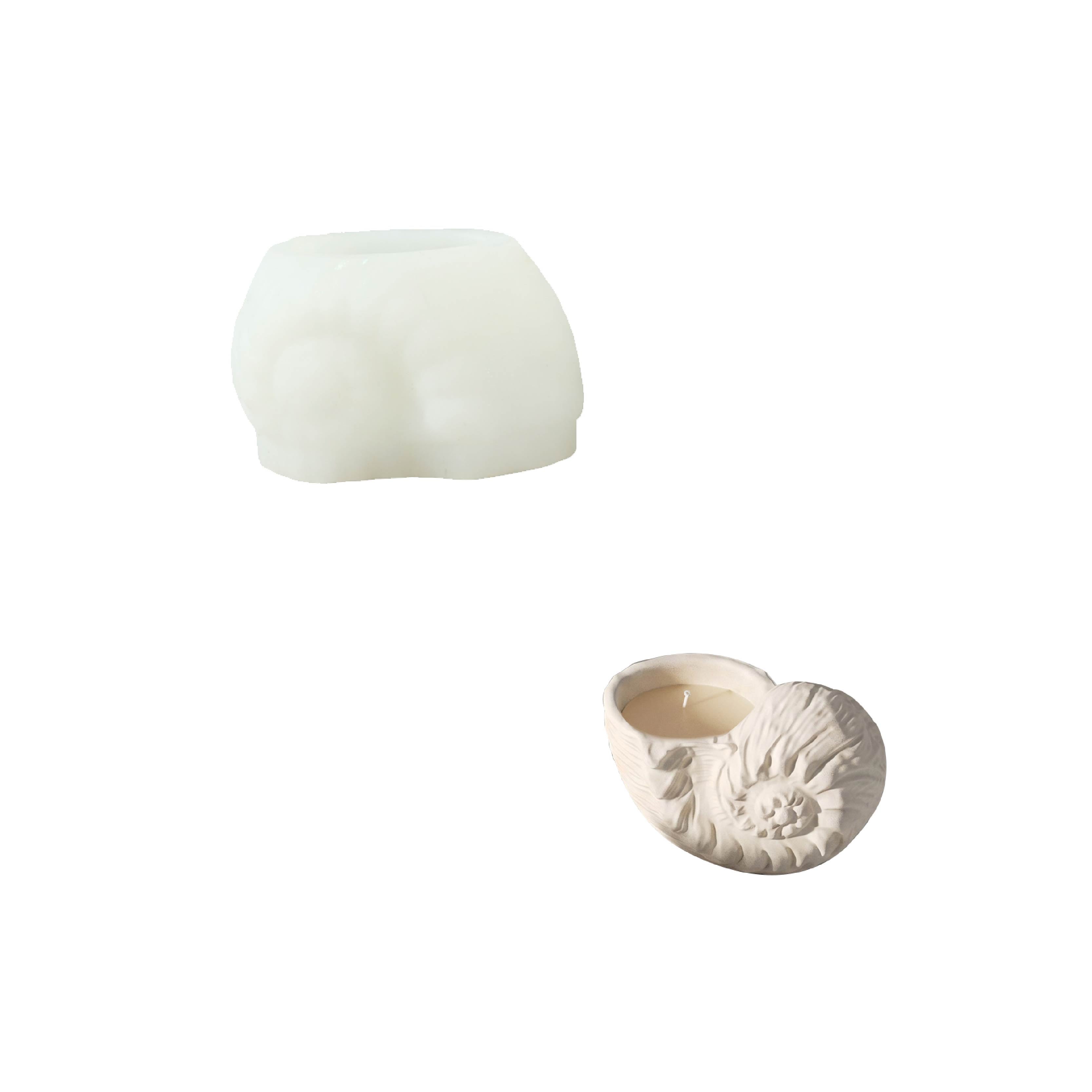 Colección de moldes de silicona para tarros de vela Tesoros de conchas costeras