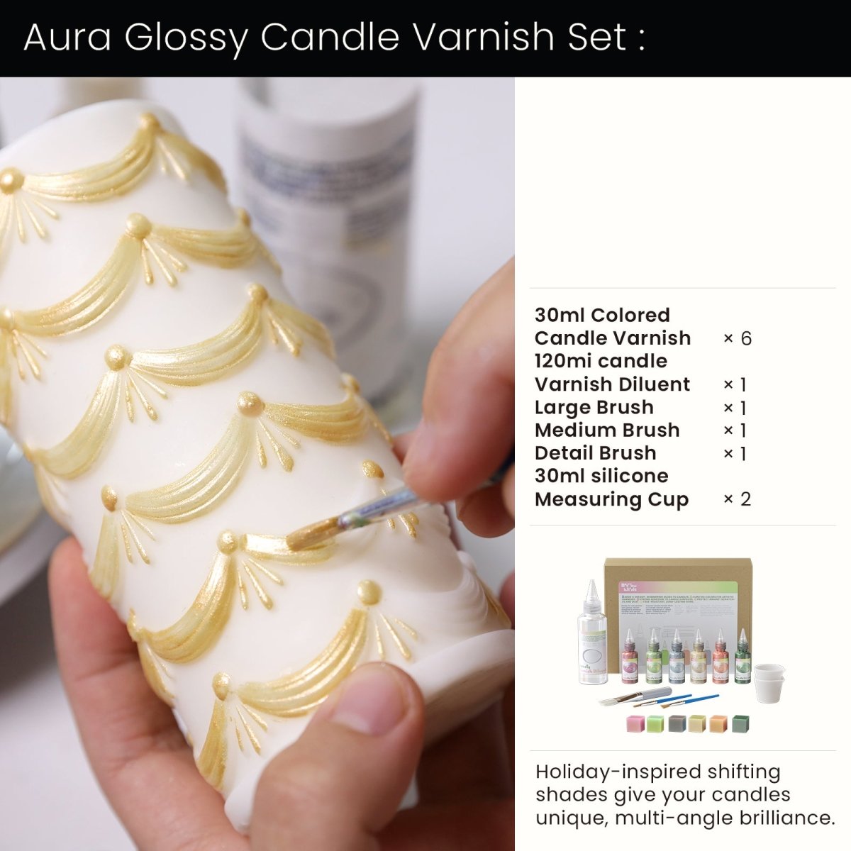 Icing Swag Pillar Candle Silicone Mold Collection3D Candle MoldST-34