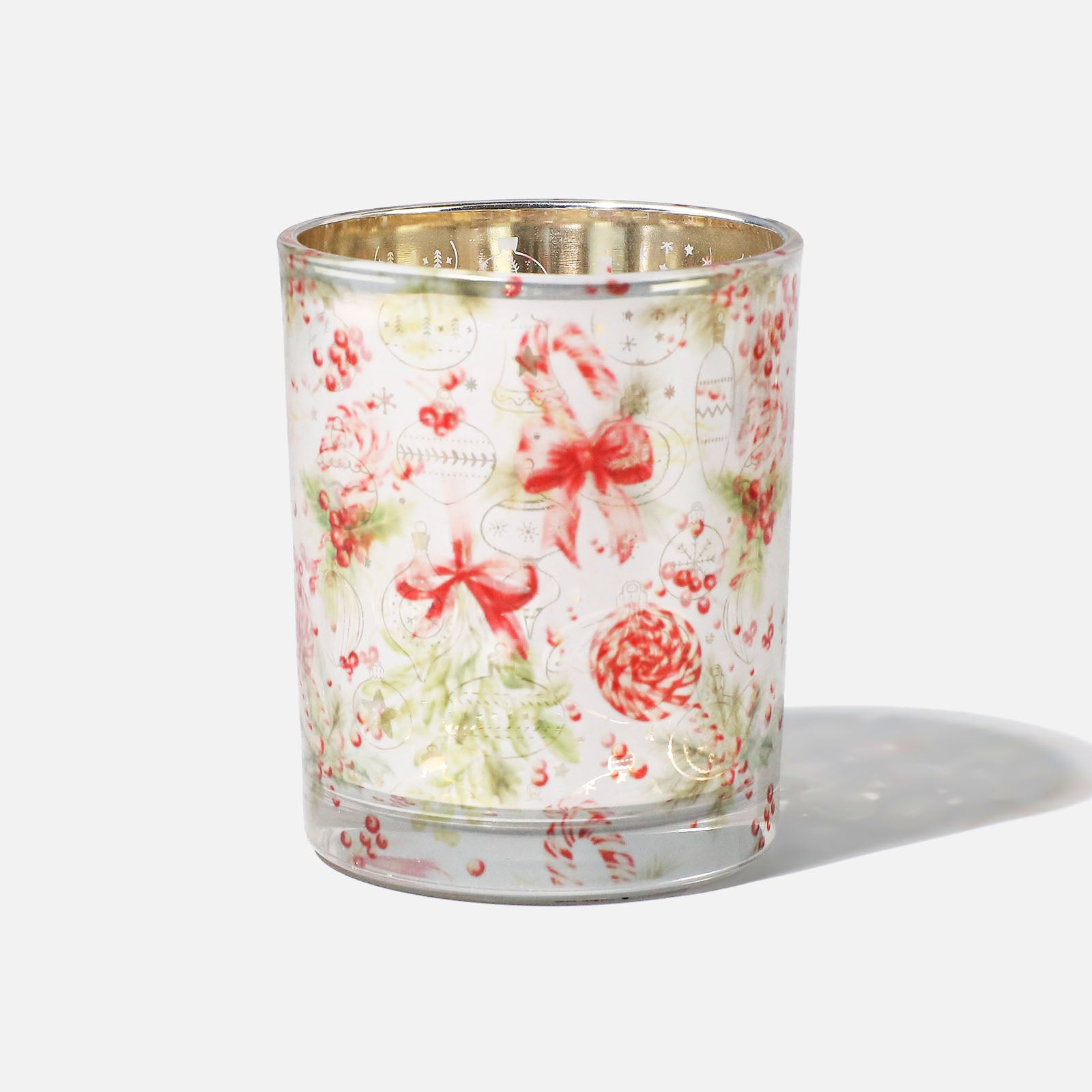 Colección de frascos de vela de vidrio Floral Ribbon