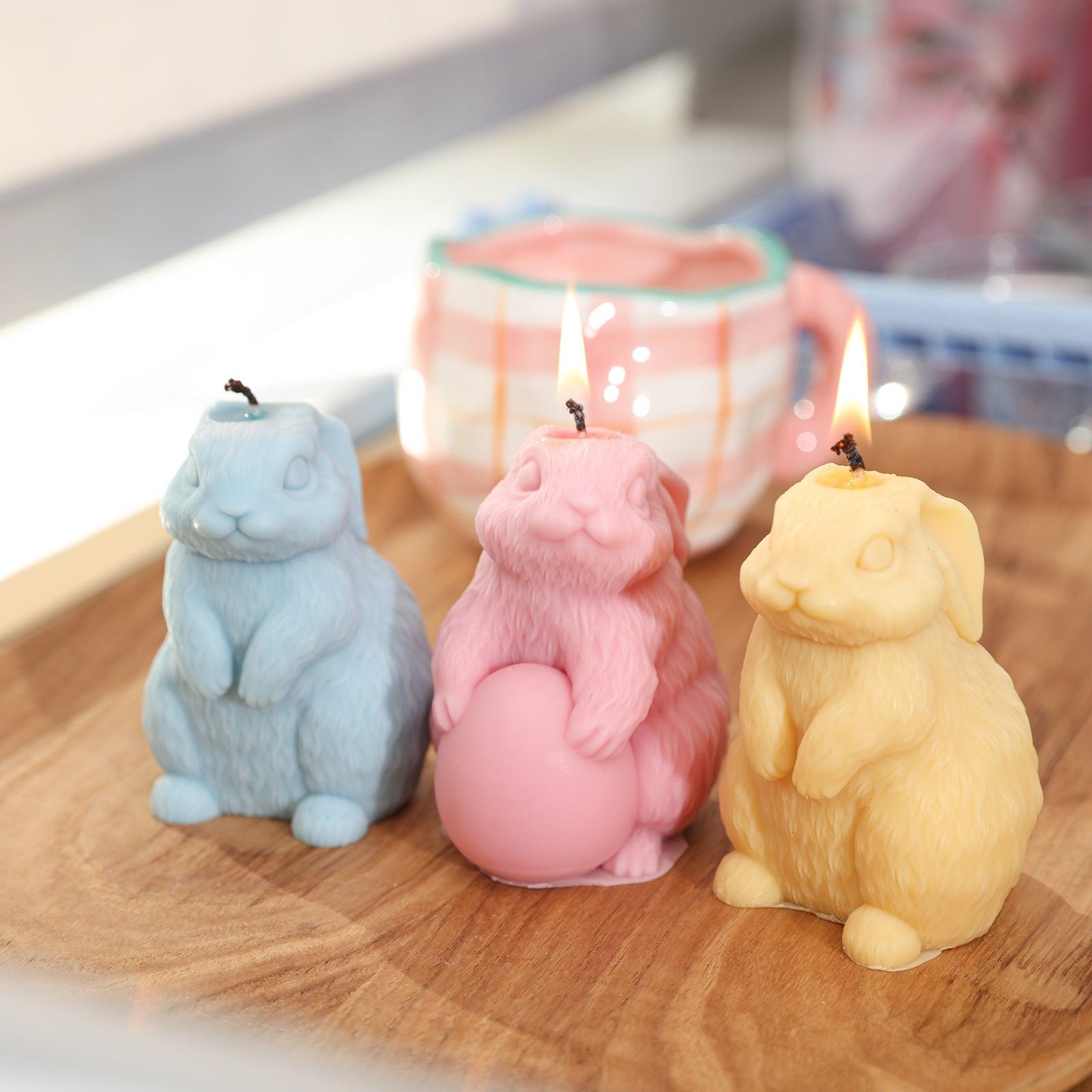 Molde de Silicone para Vela Coelhinho Feliz de Páscoa