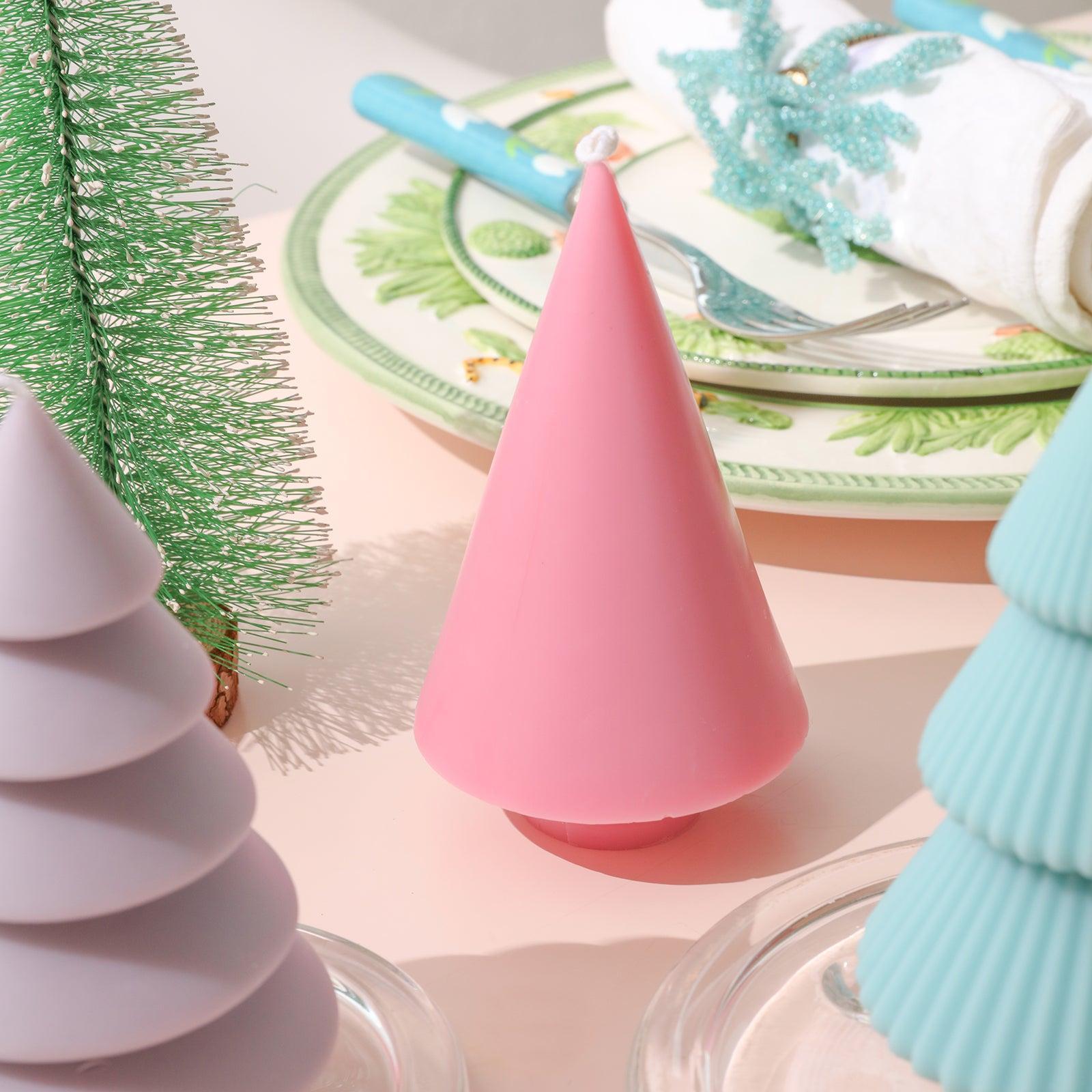 Purple Conical Christmas Tree Candle-Boowan Nicole