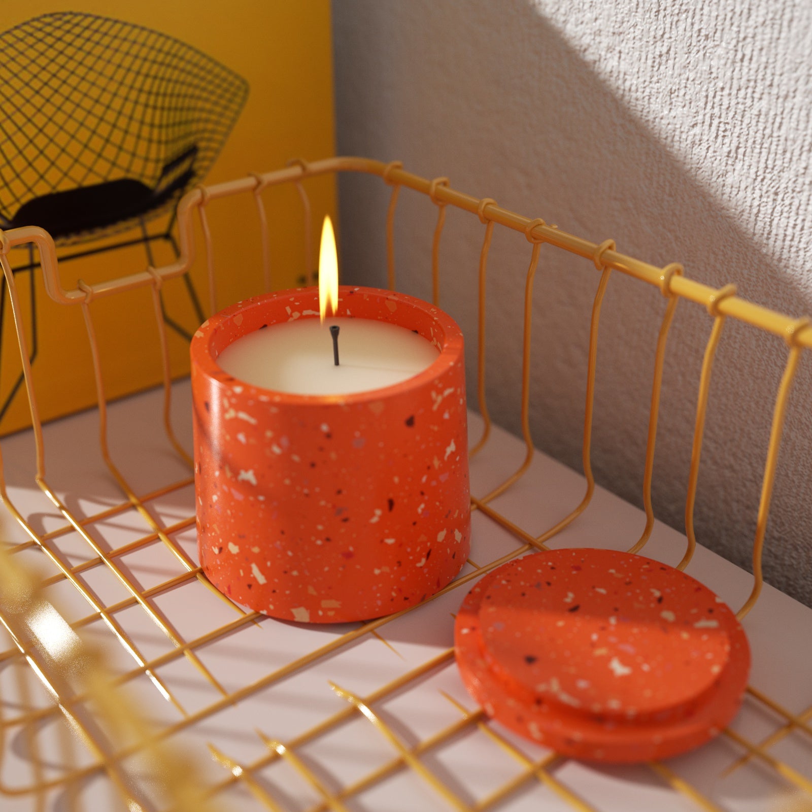 Simple Style Large Candle Jar with Lid Silicone Mold