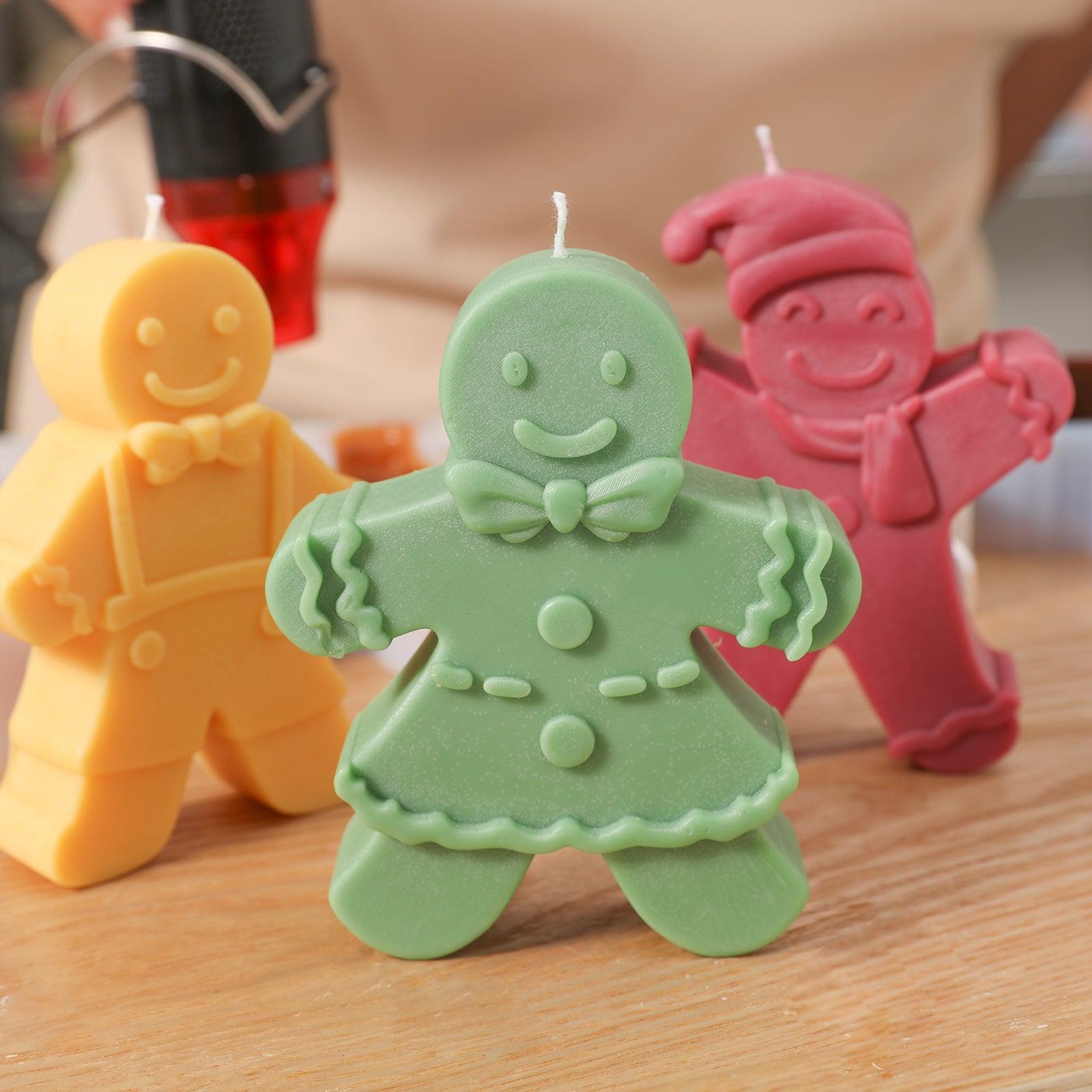 Green Gingerbread Mama Candle placed on the table-Boowan Nicole