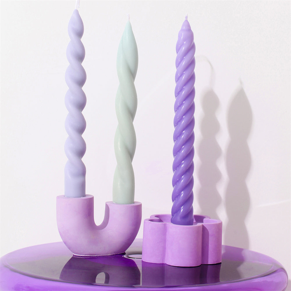 Candles crafted with silicone molds grace the candle holders, showcasing meticulous artistry and Boowannicole's unique touch.