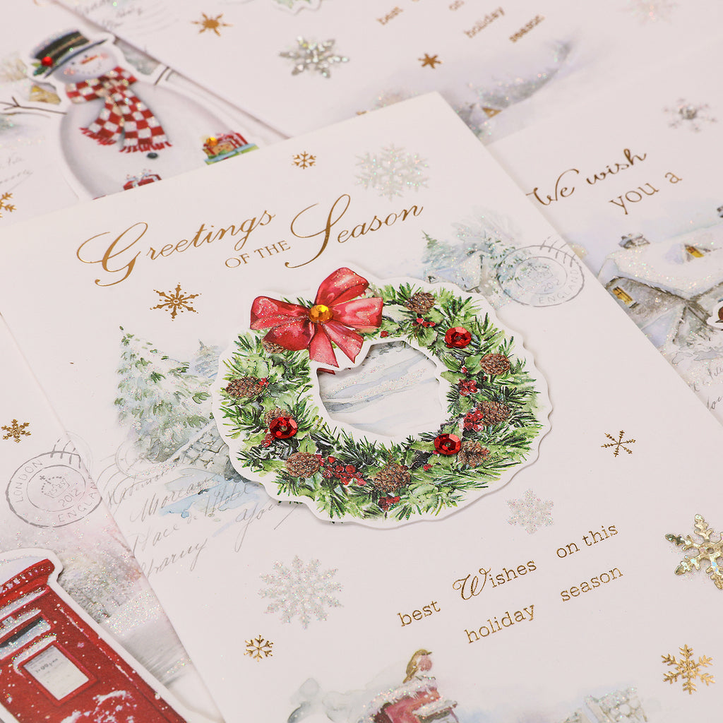 Christmas Wreath Cover Greeting Card -Boowan Nicole