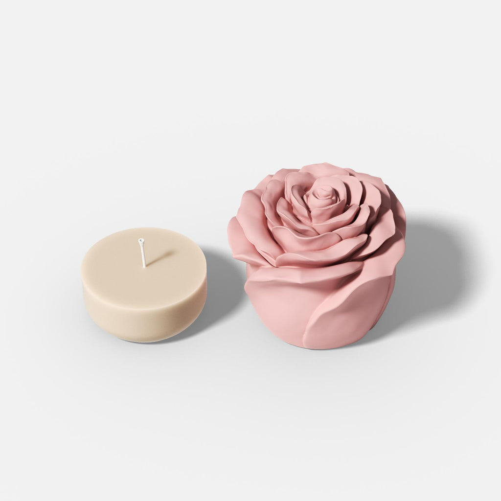 4oz Rose Candle Jar & Candle Refill