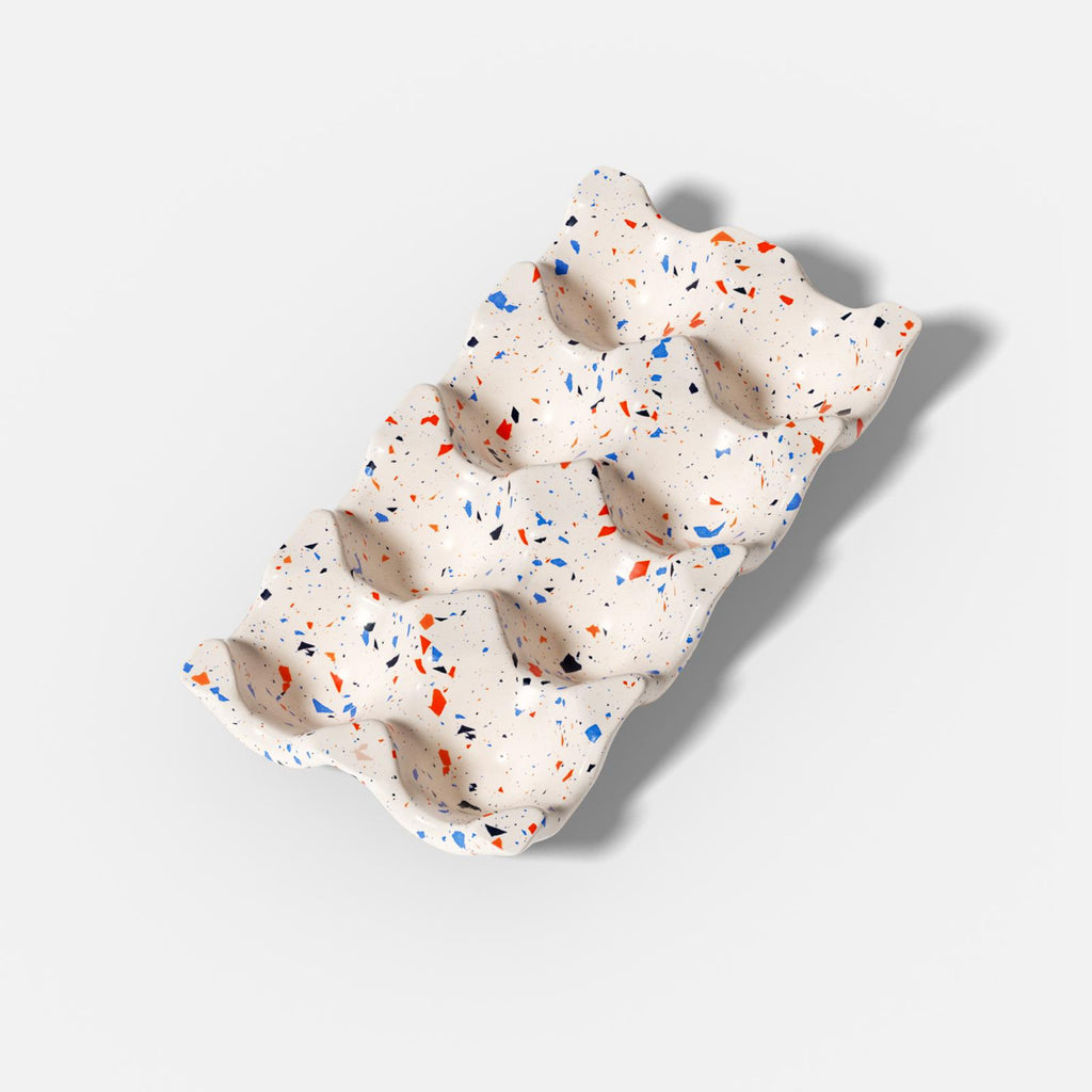 Handmade 8-cavity terrazzo egg tray - Boowan Nicole